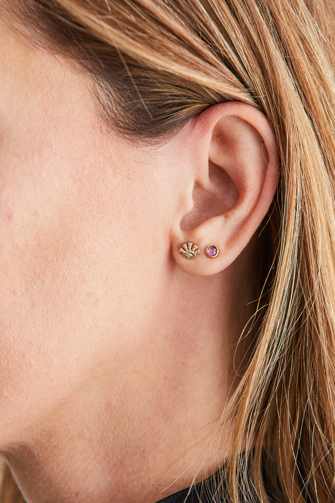 Aztec Sun Diamond Eye Stud