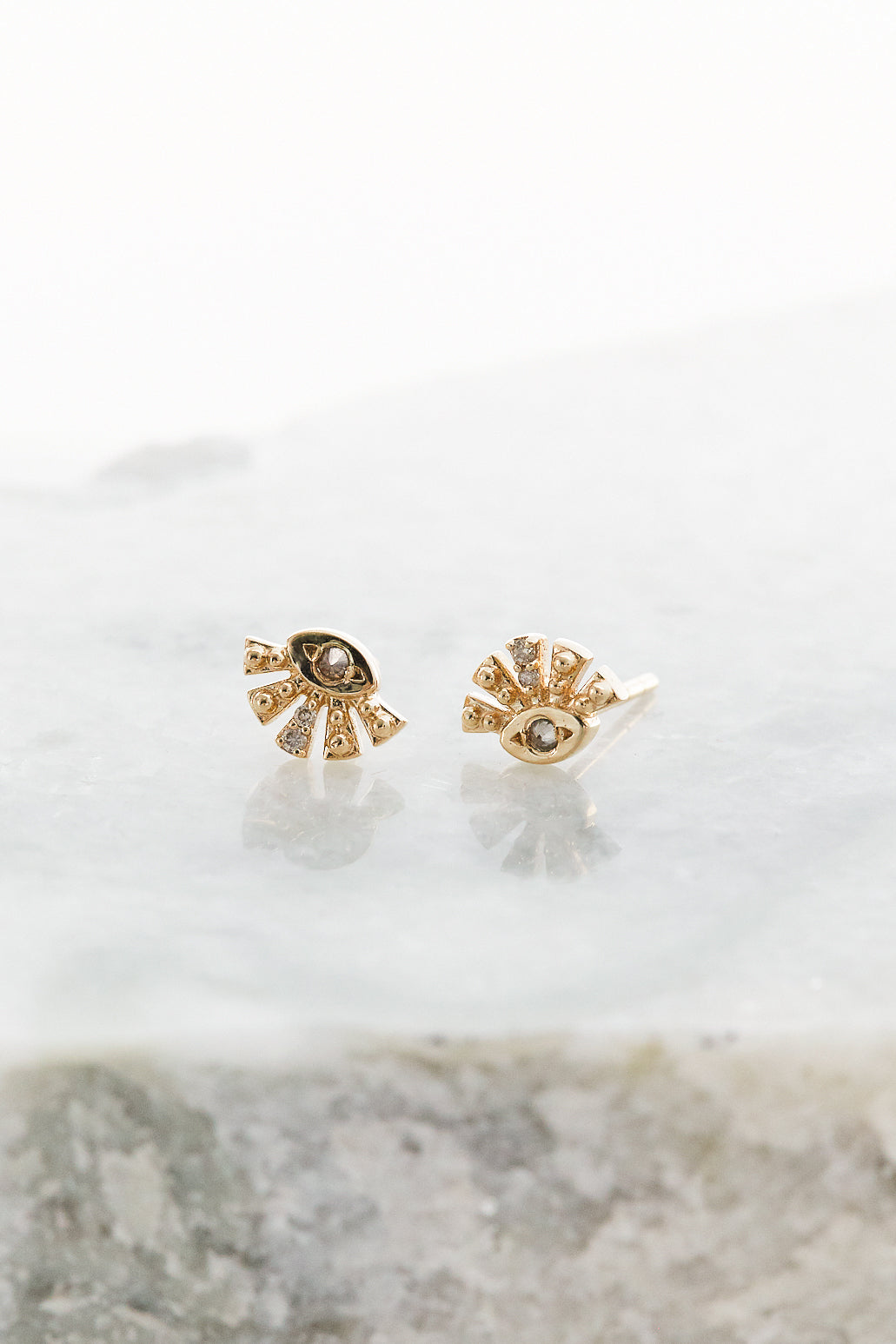 Aztec Sun Diamond Eye Stud