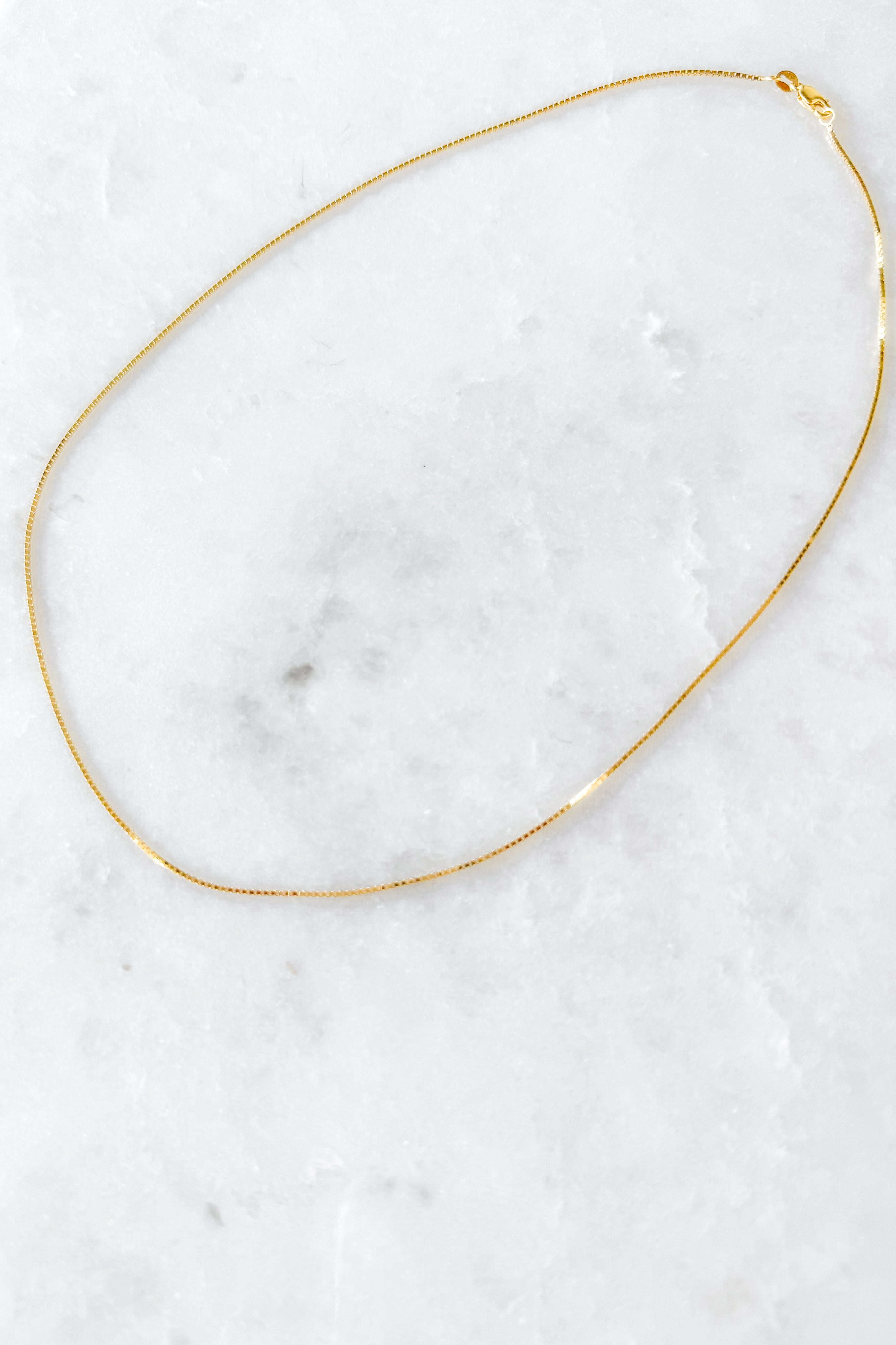 18" Skinny Box Chain Necklace