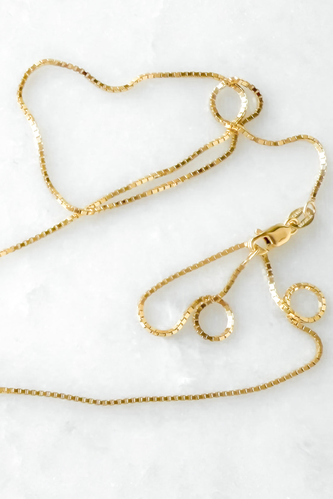 18" Skinny Box Chain Necklace