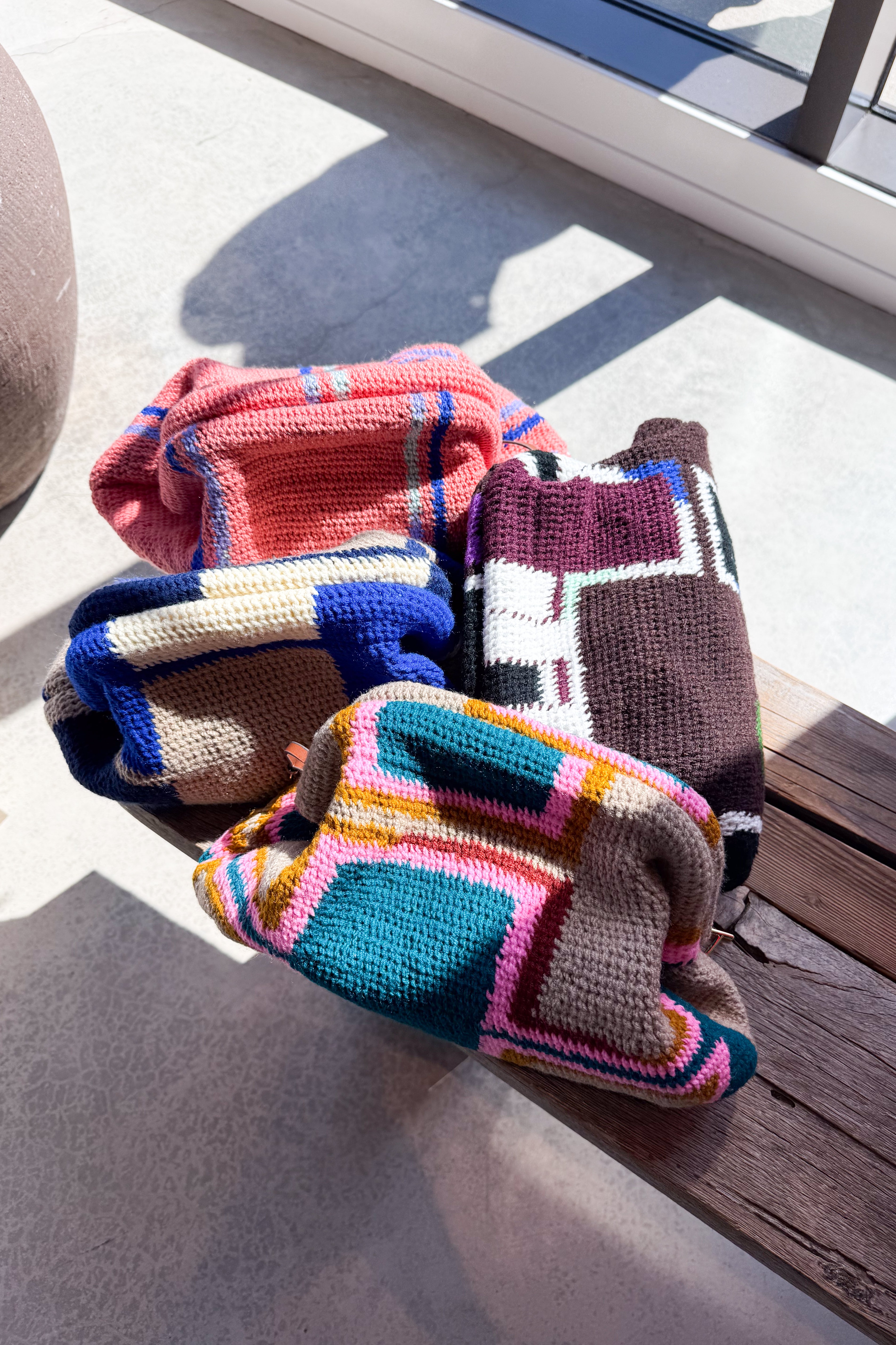 Block Bilum Clutch by Muma Bahu