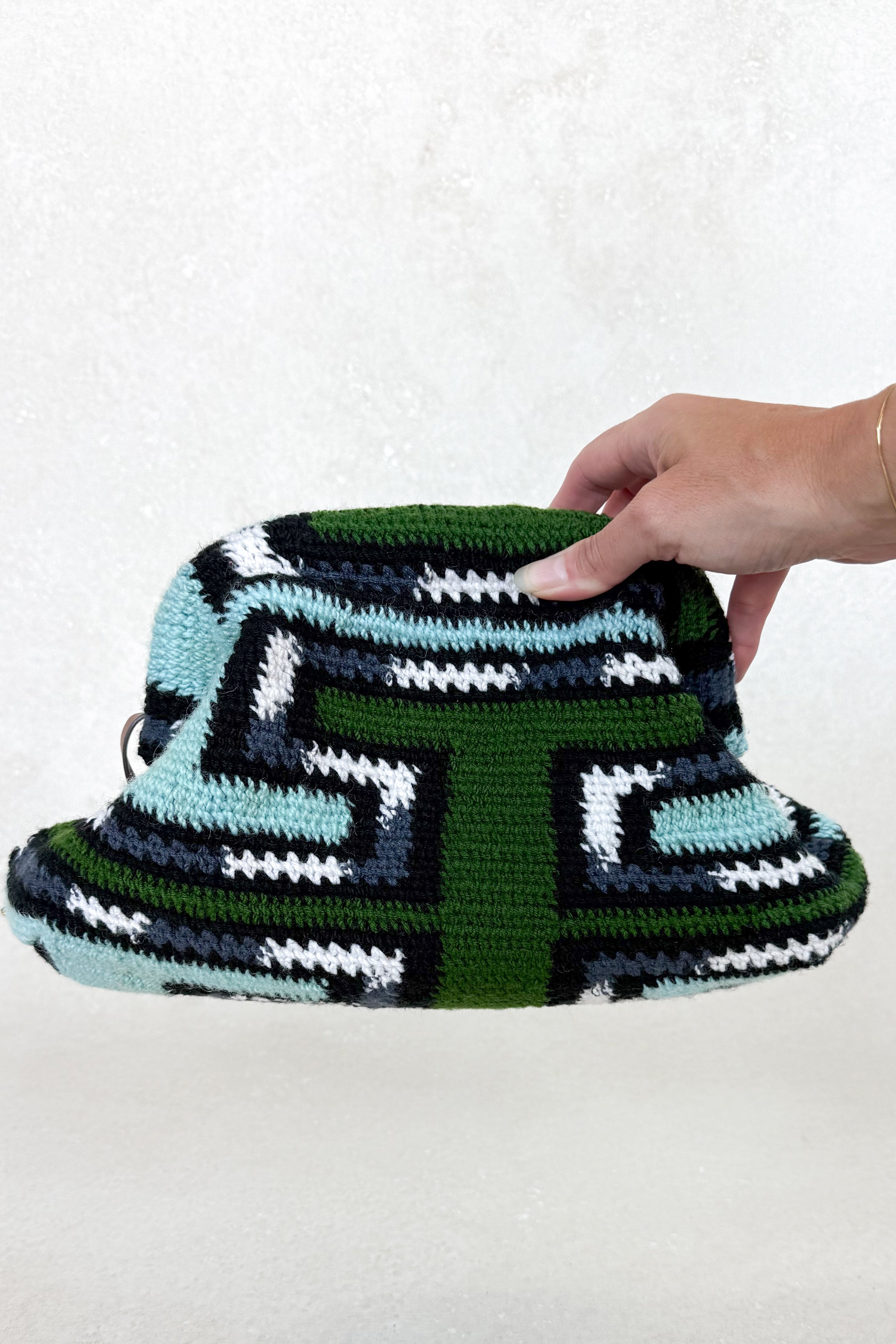 Retro Snake Bilum Clutch by Goroka Collective 1/1