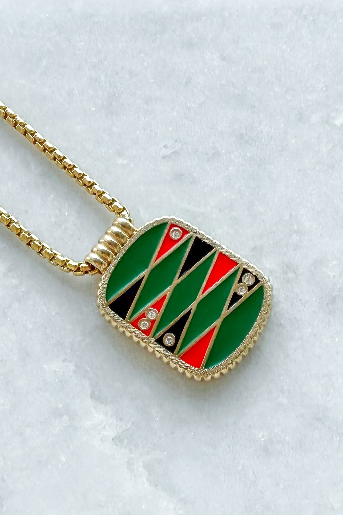 Backgammon Pendant Necklace