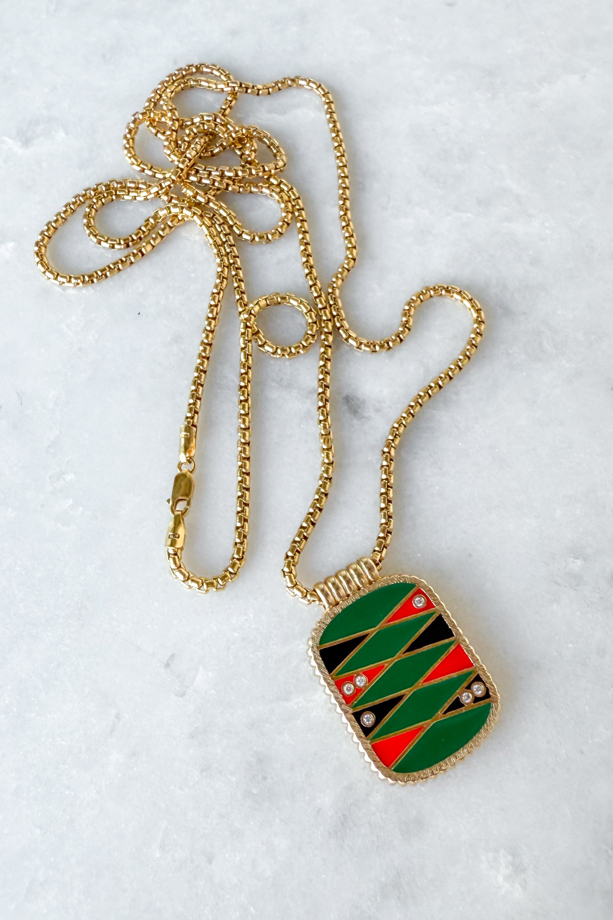 Backgammon Pendant Necklace