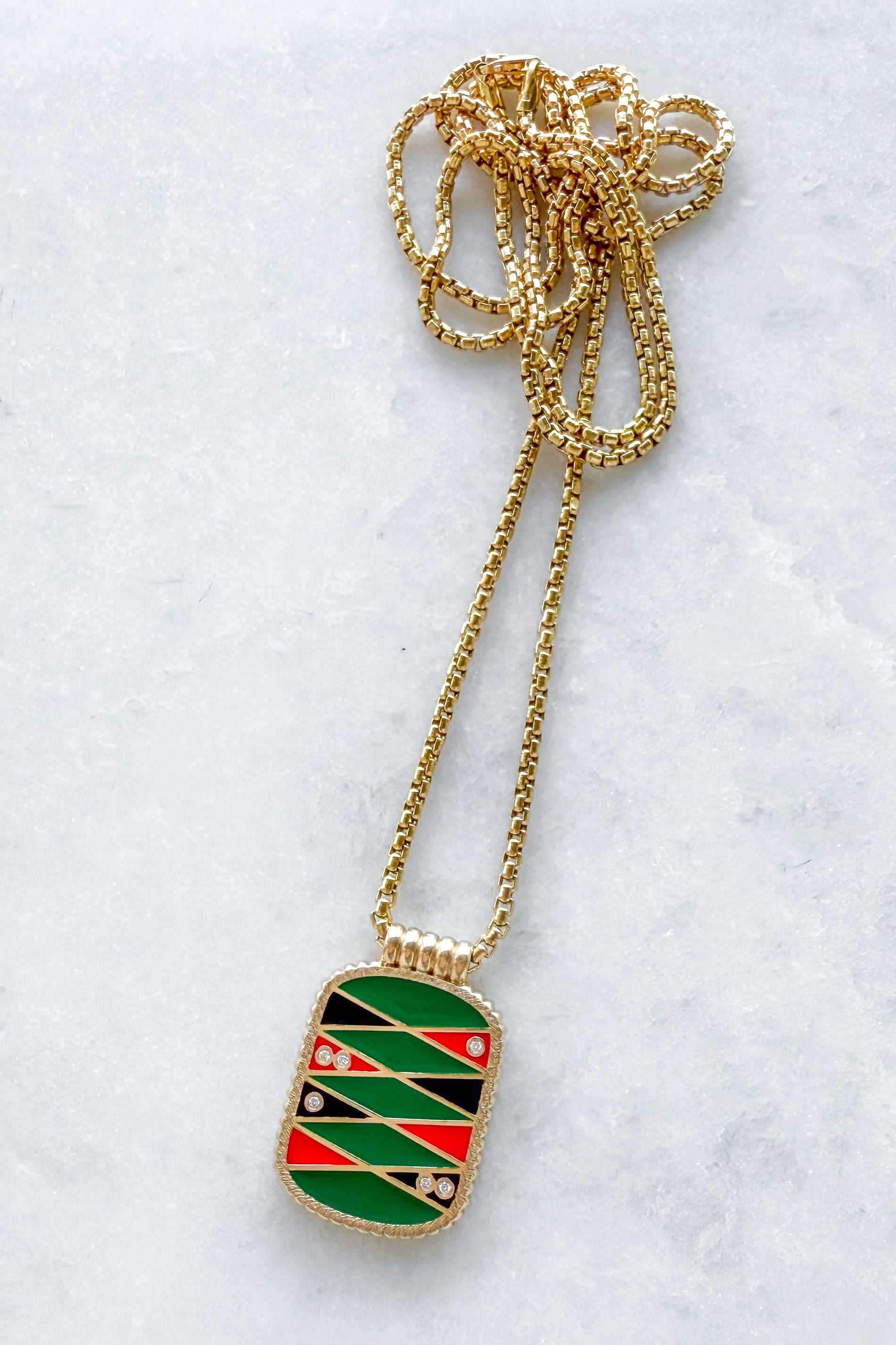 Backgammon Pendant Necklace