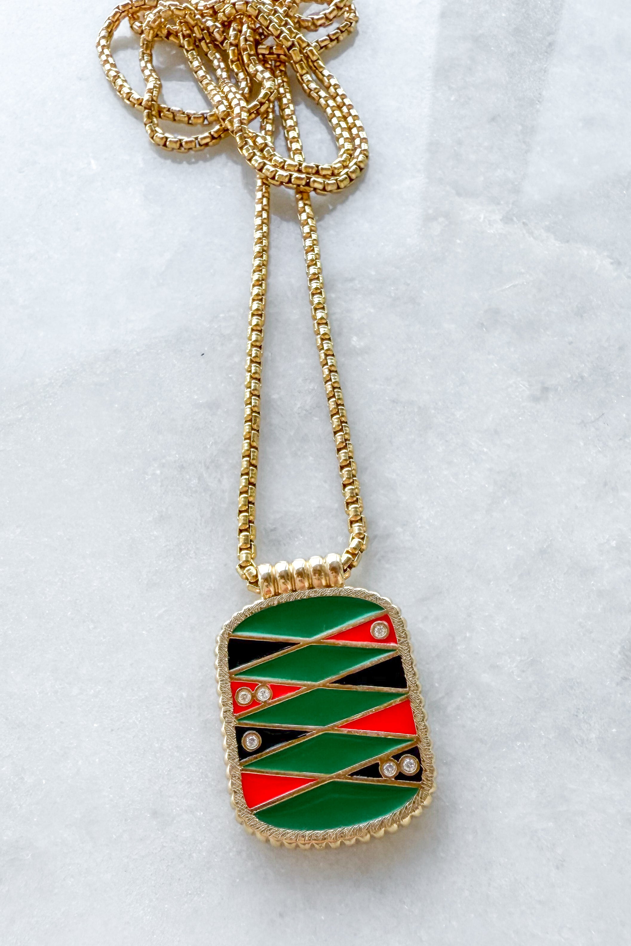 Backgammon Pendant Necklace