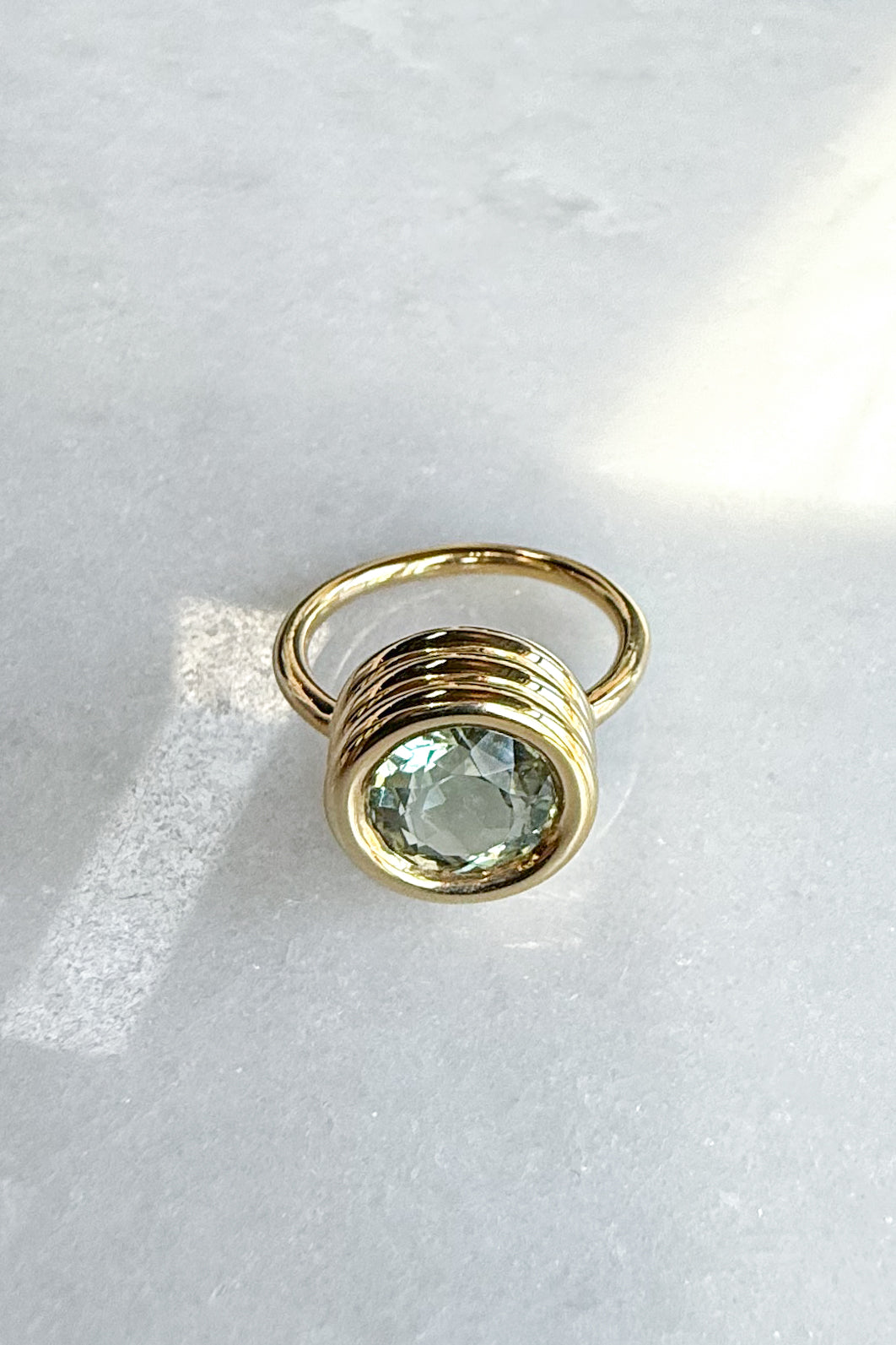 Grotto Green Amethyst Ring