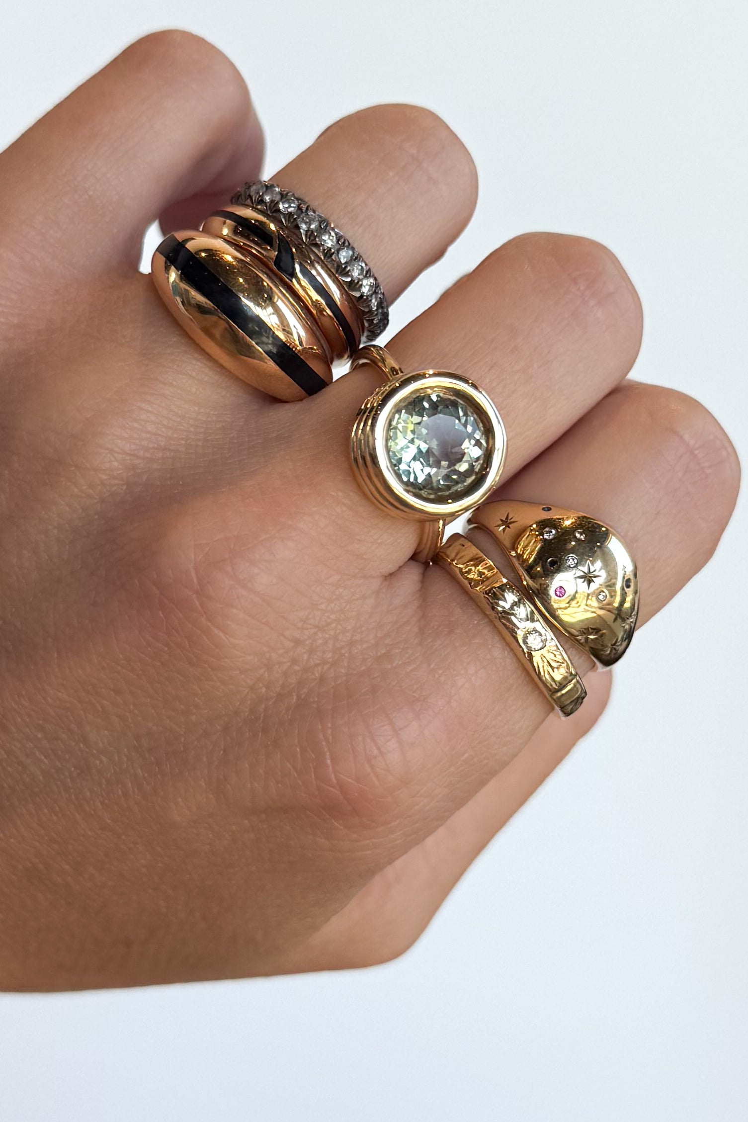 Grotto Green Amethyst Ring