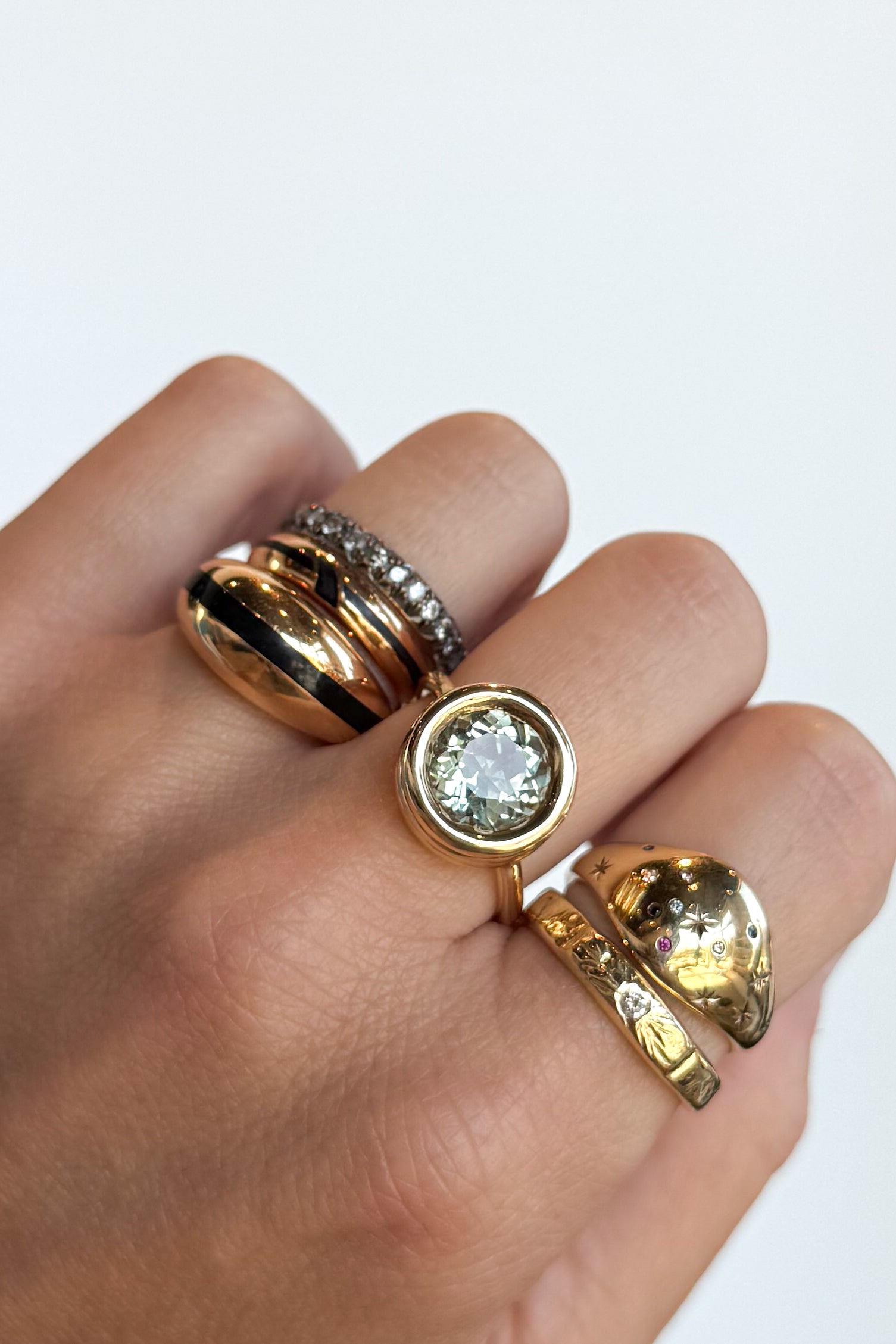 Grotto Green Amethyst Ring