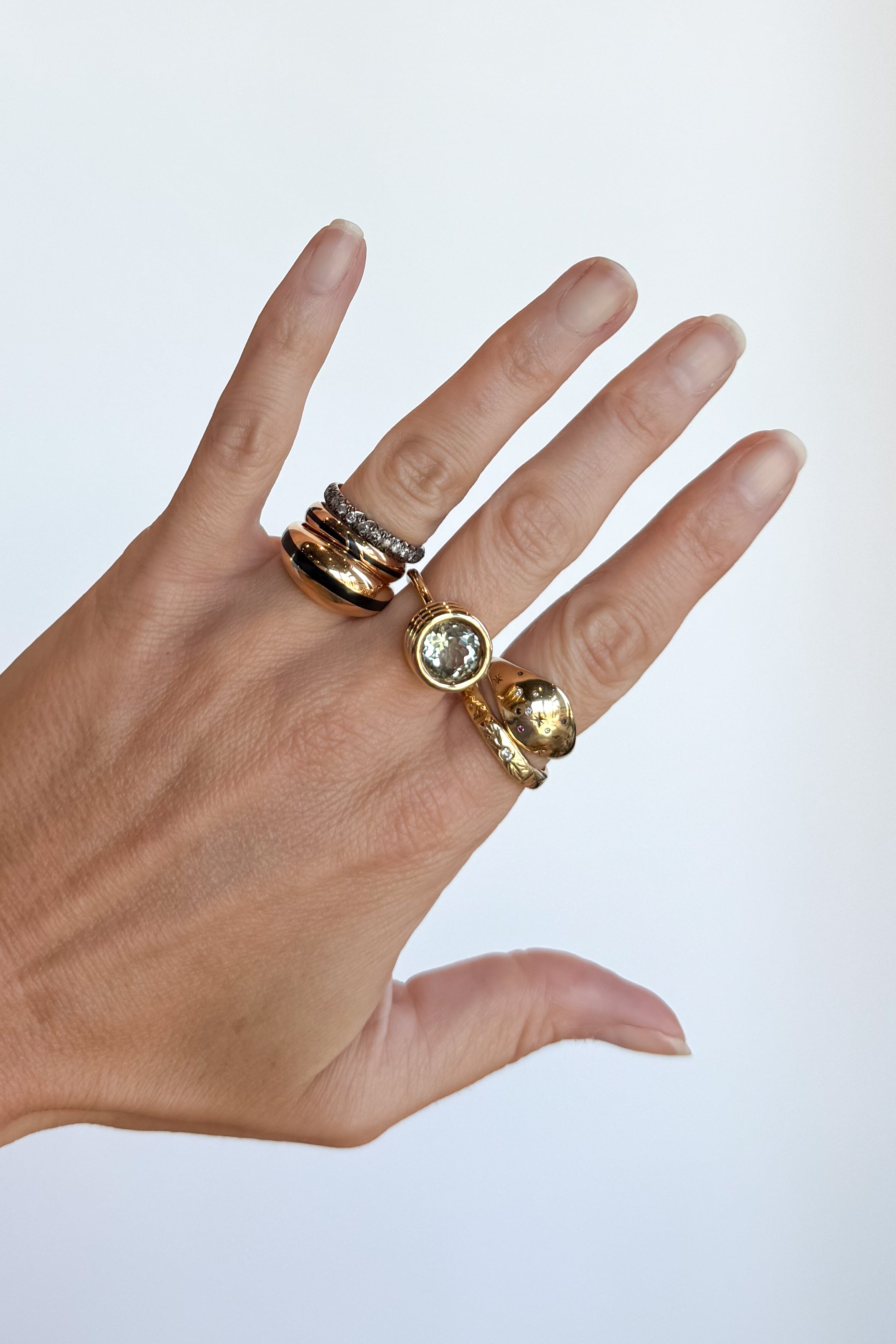 Grotto Green Amethyst Ring