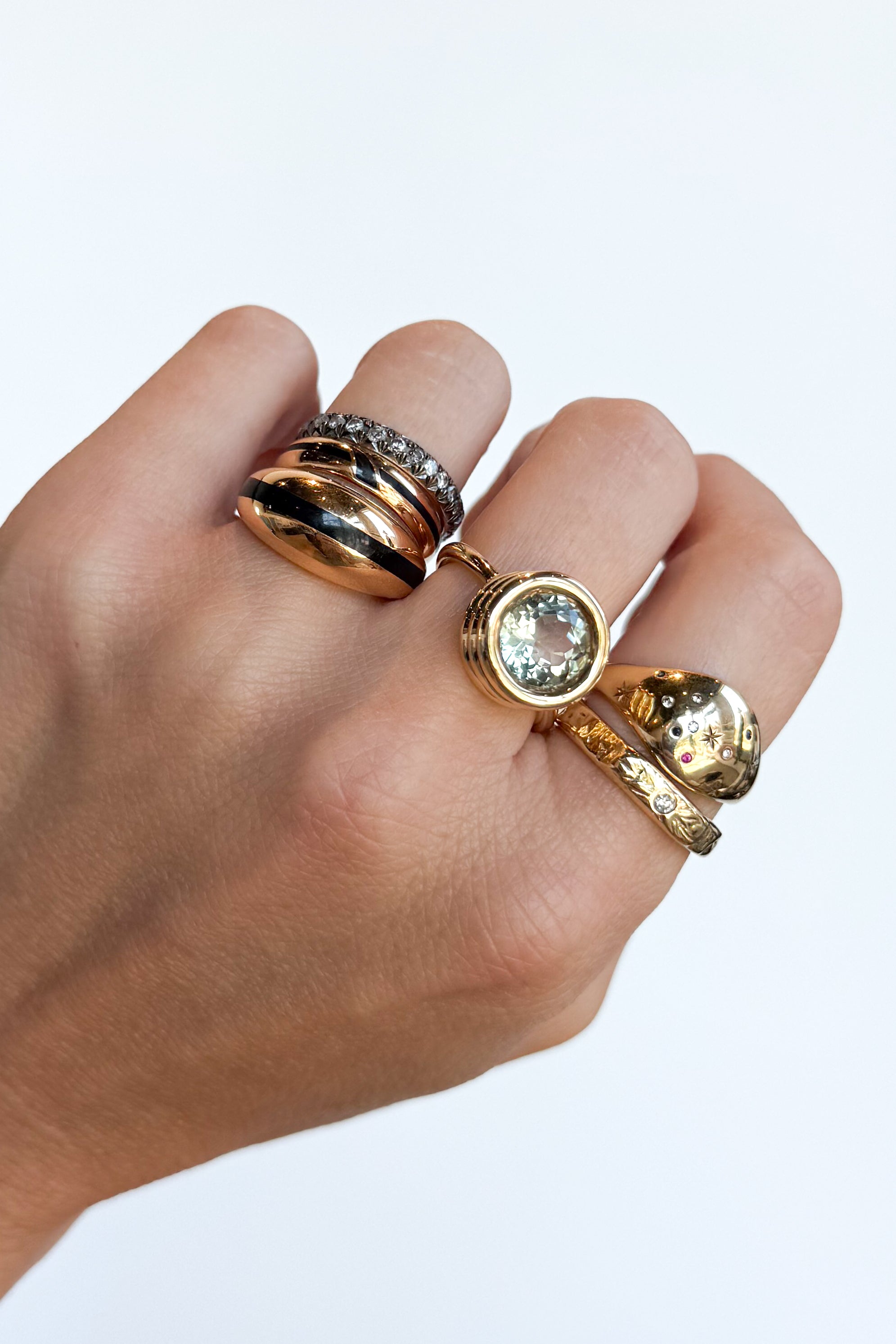 Grotto Green Amethyst Ring