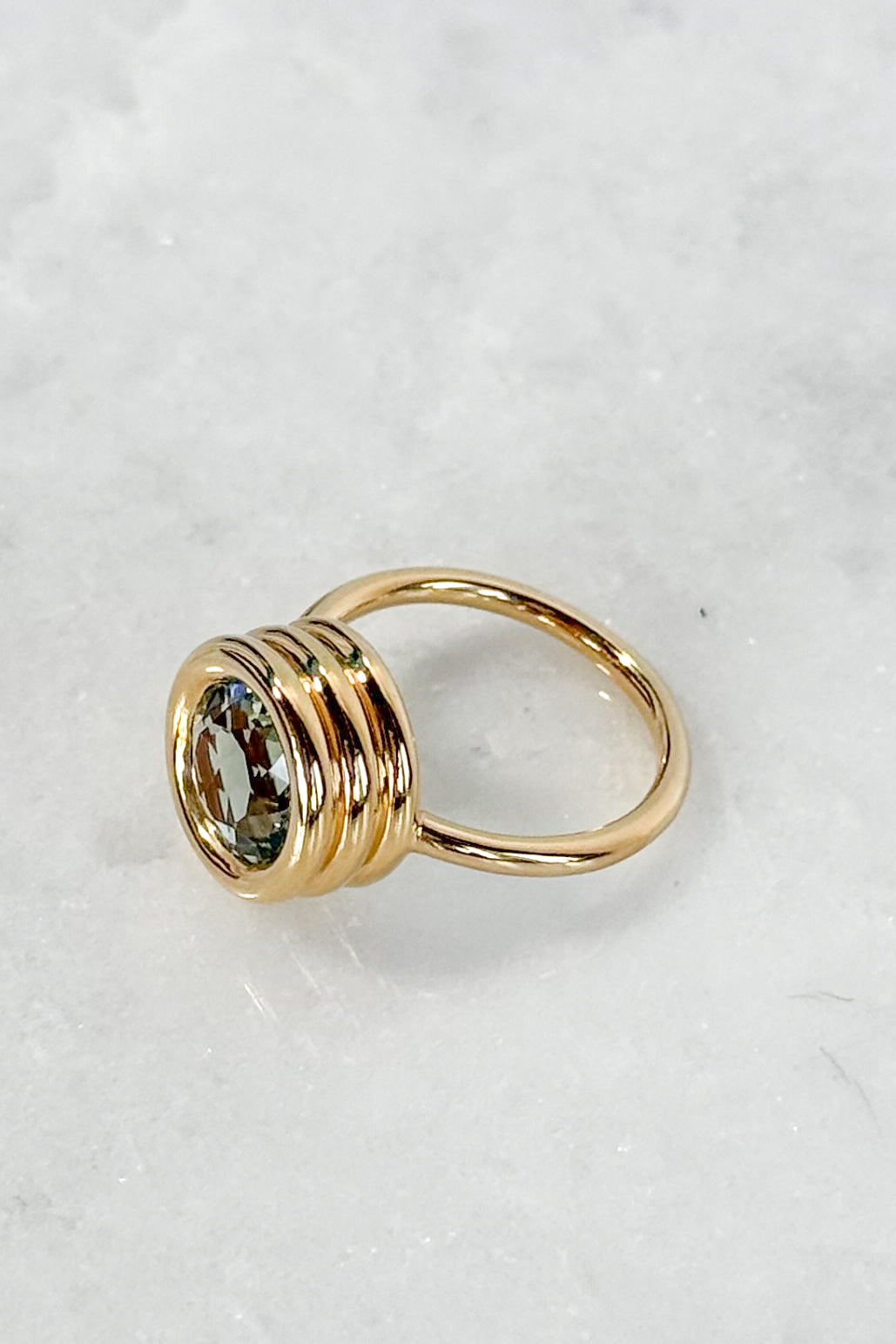 Grotto Green Amethyst Ring