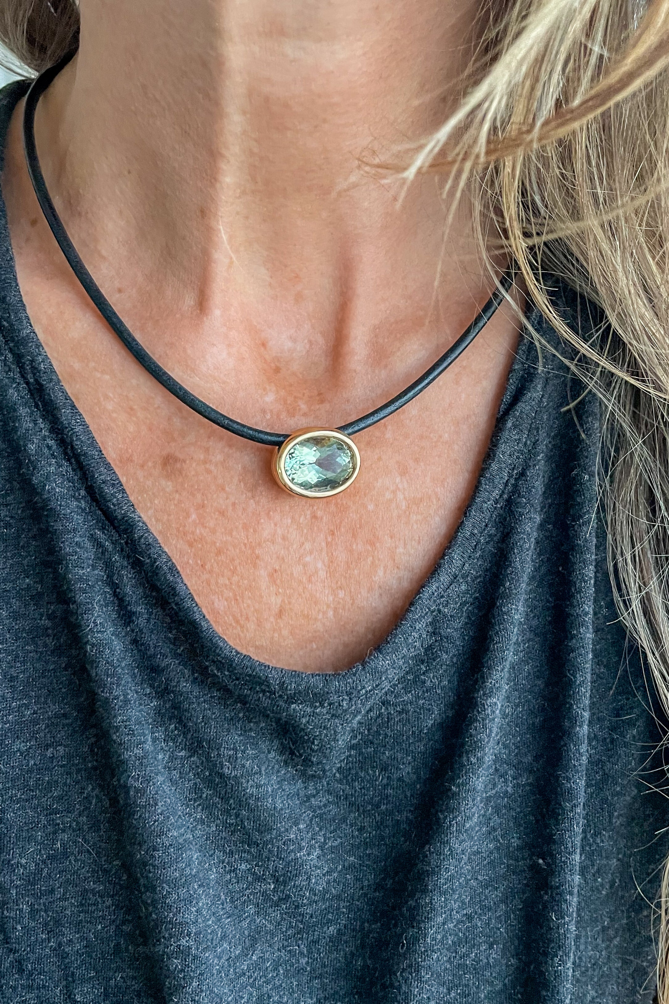 Scuba Green Amethyst Necklace