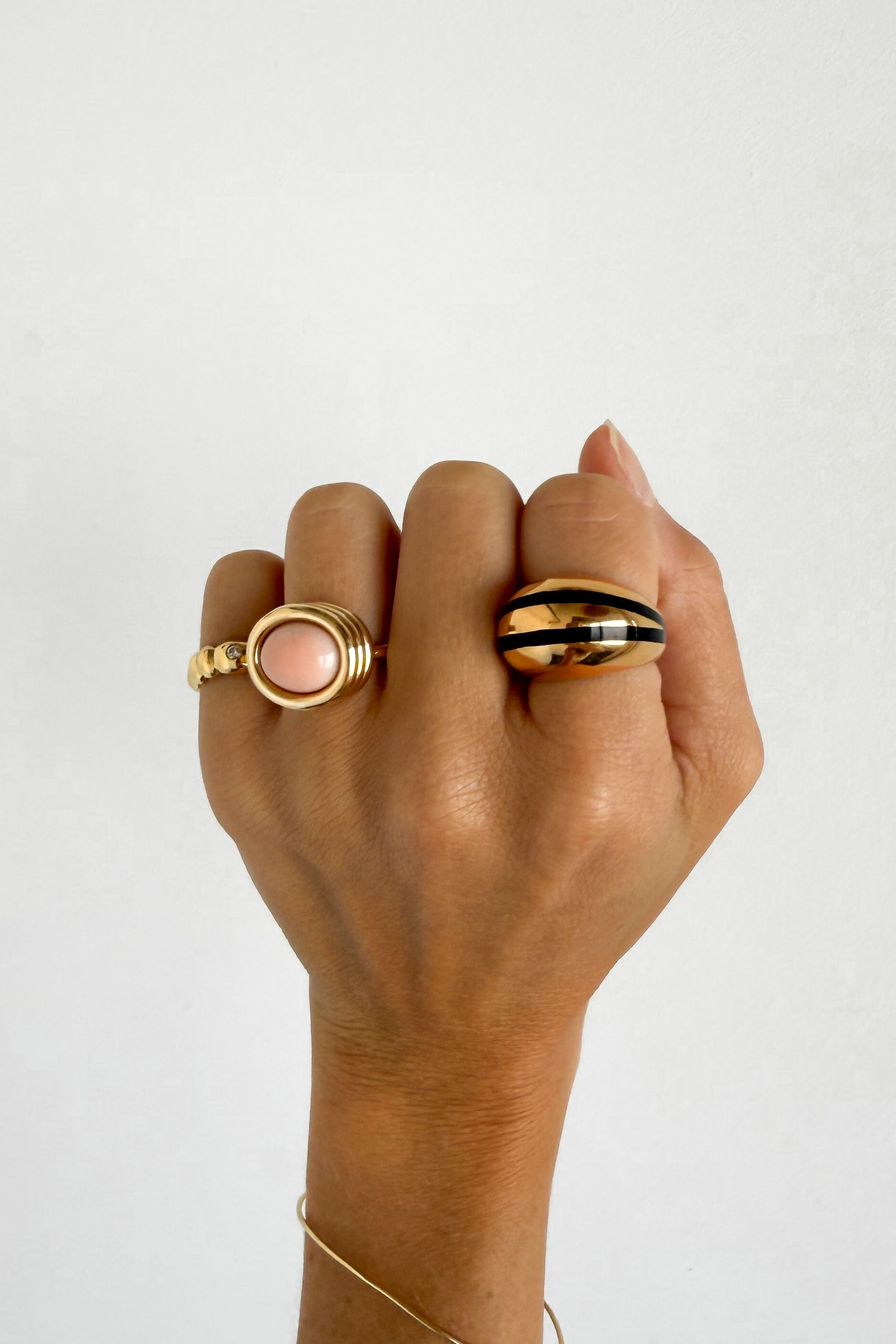 Scuba Coral Cabochon Ring