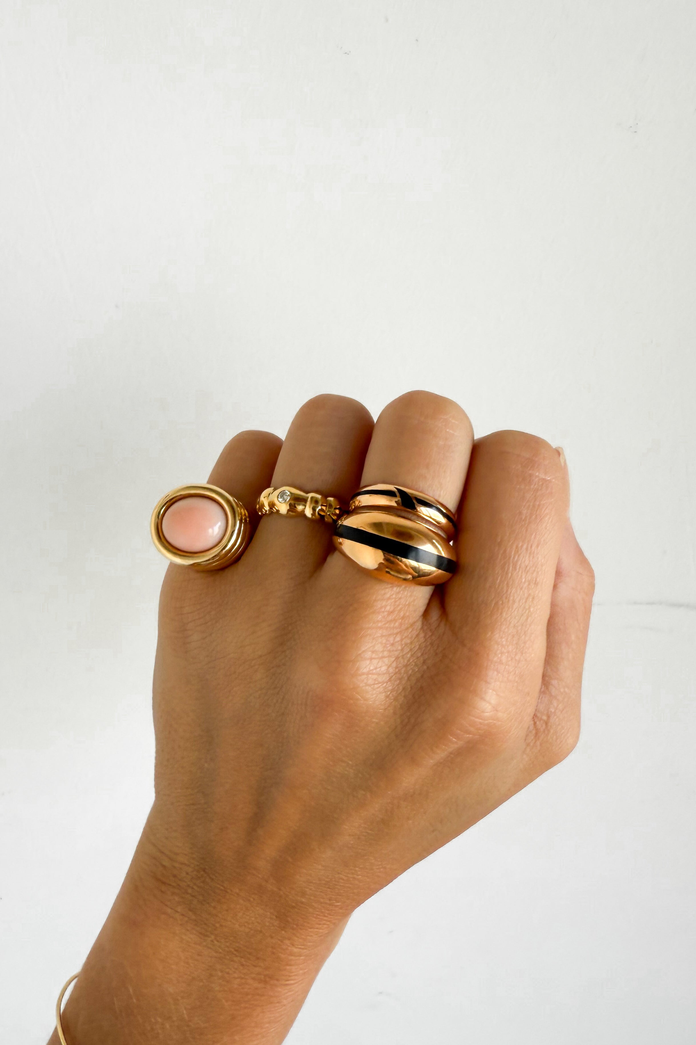 Scuba Coral Cabochon Ring