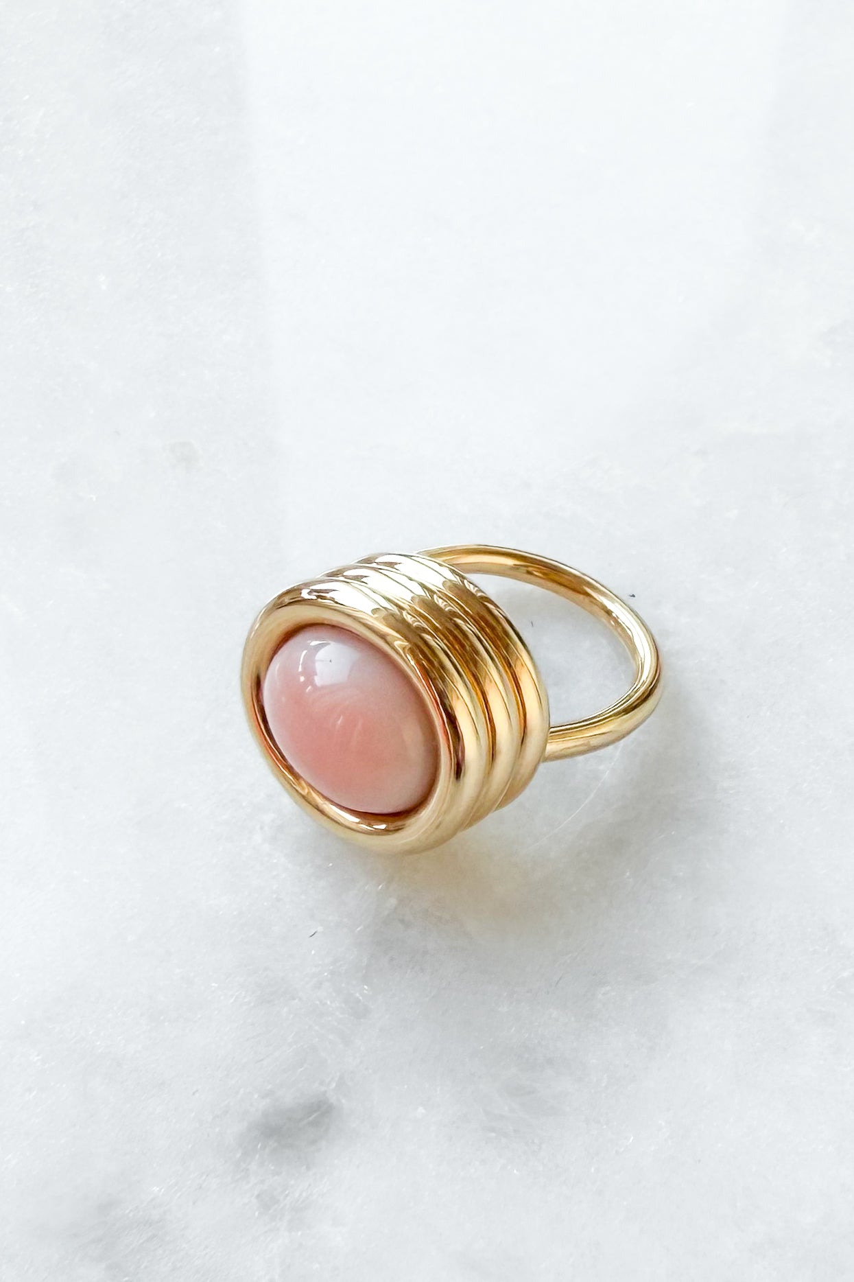 Scuba Coral Cabochon Ring