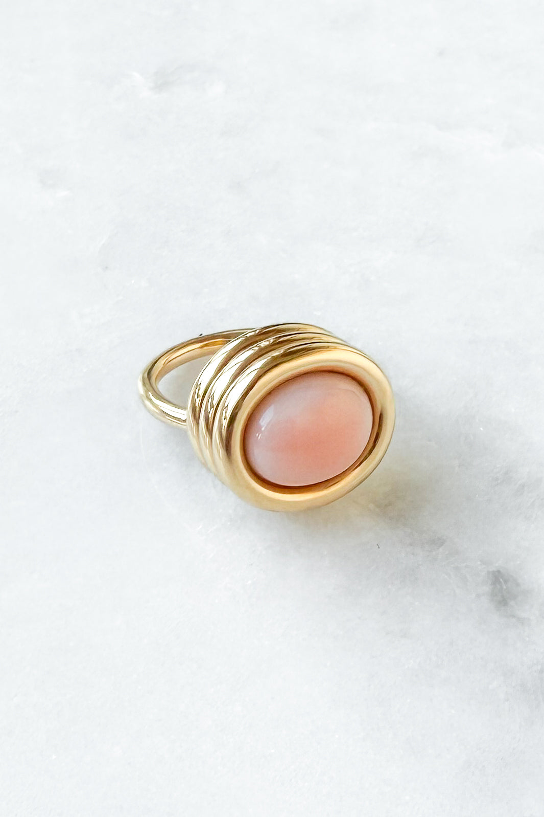 Scuba Coral Cabochon Ring