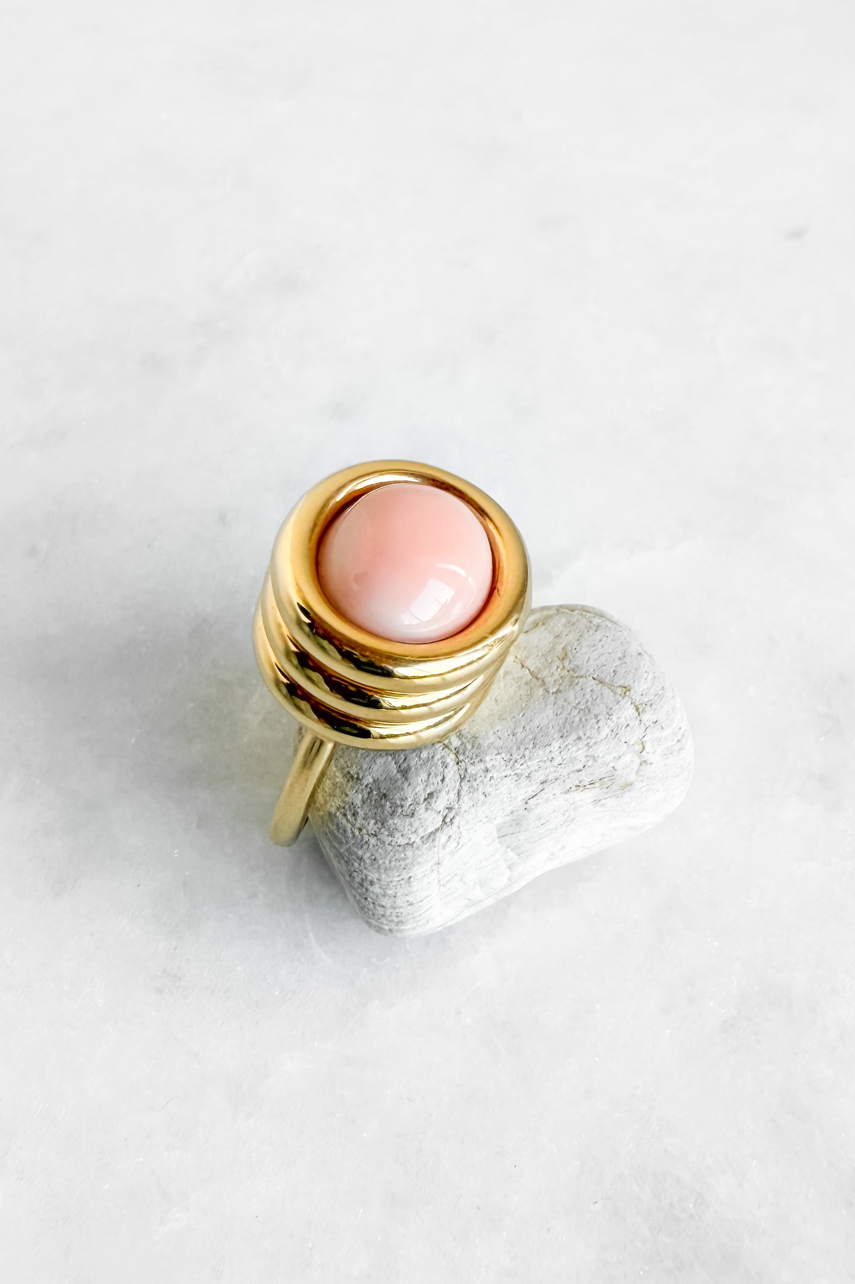 Scuba Coral Cabochon Ring
