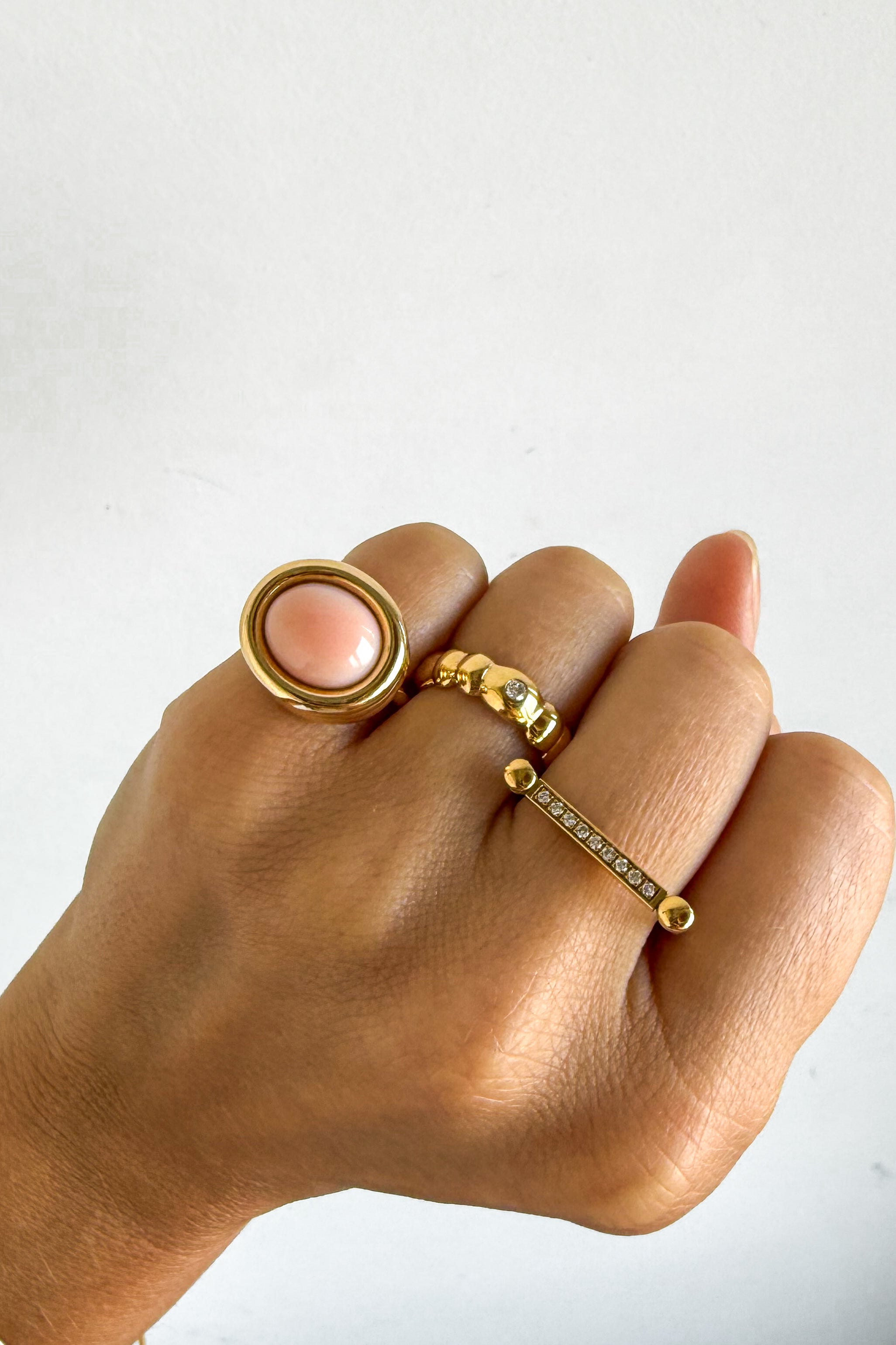 Scuba Coral Cabochon Ring