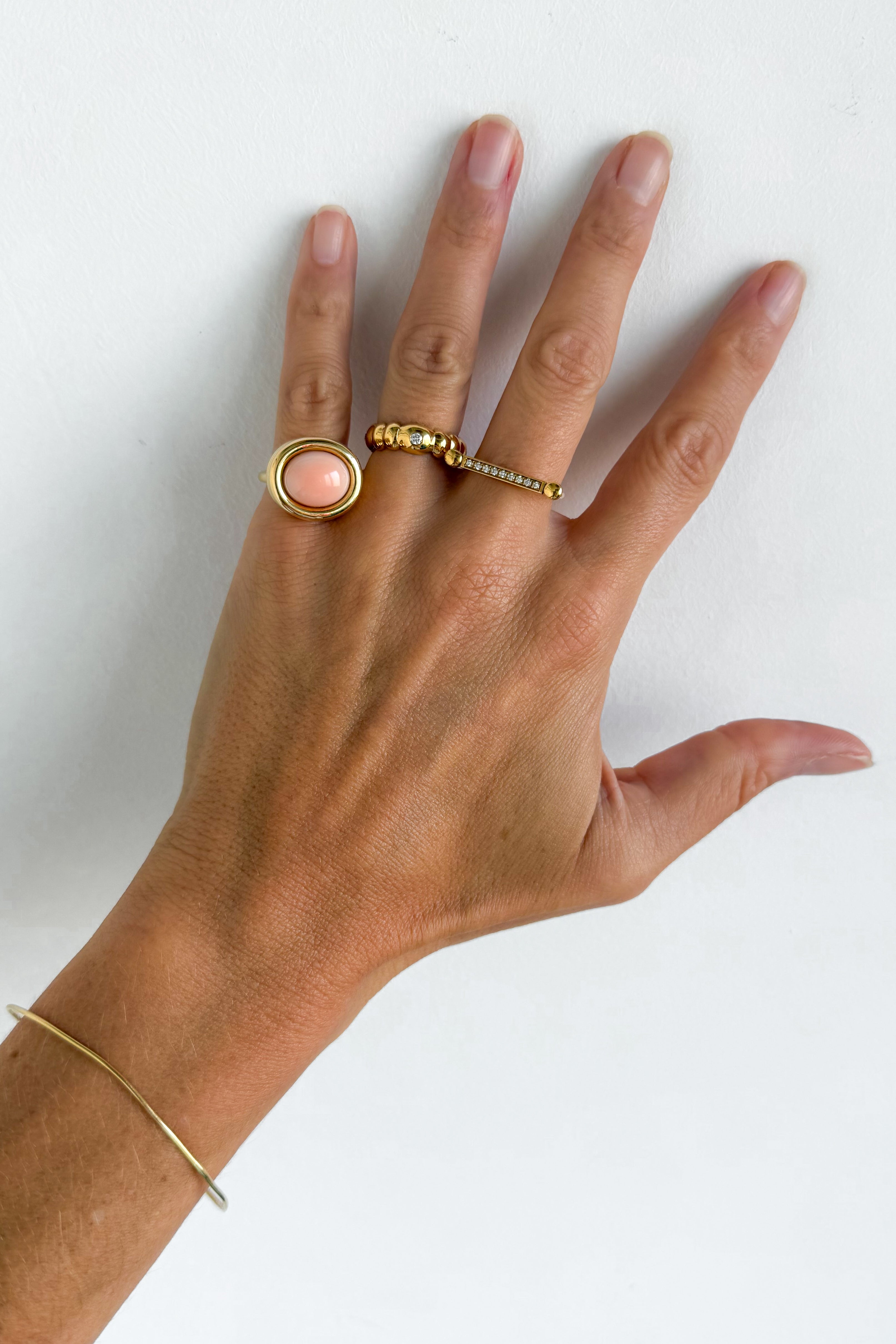 Scuba Coral Cabochon Ring