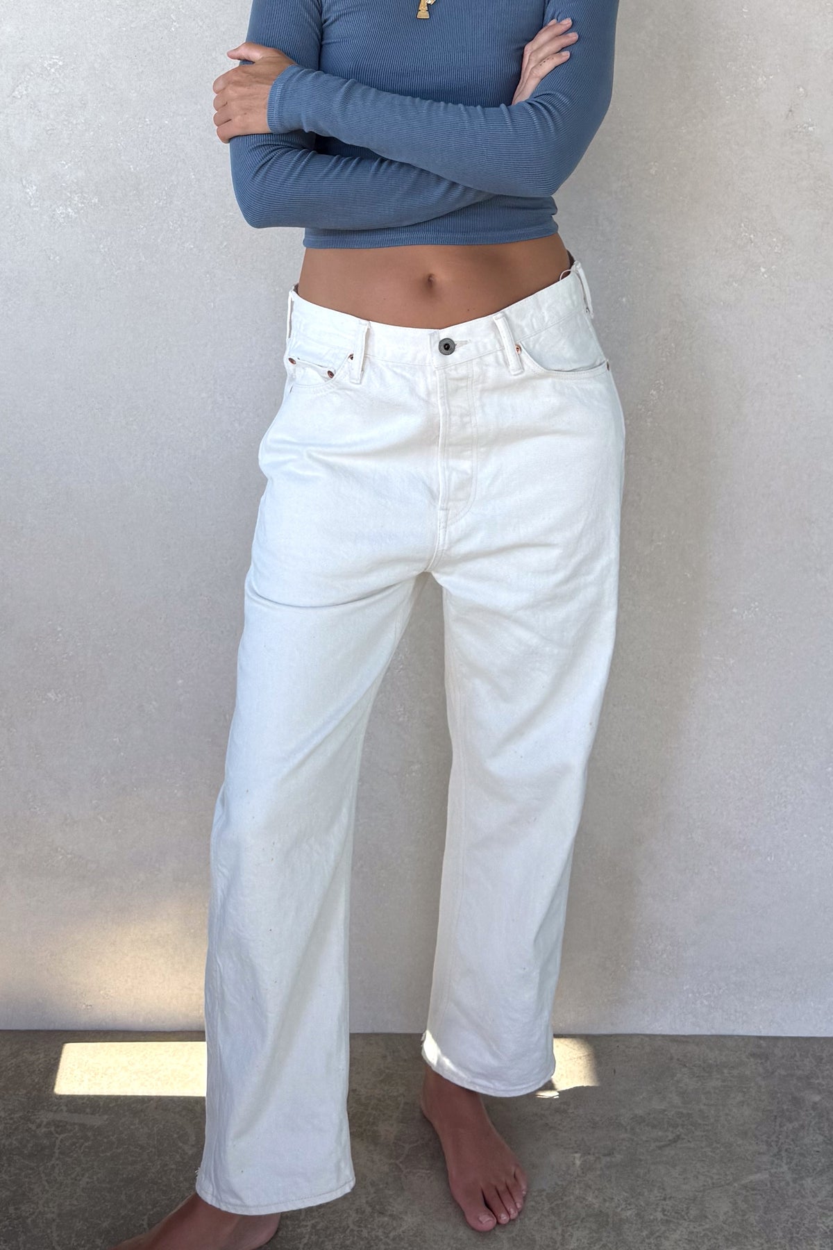 Wide Tapered Cut Jean