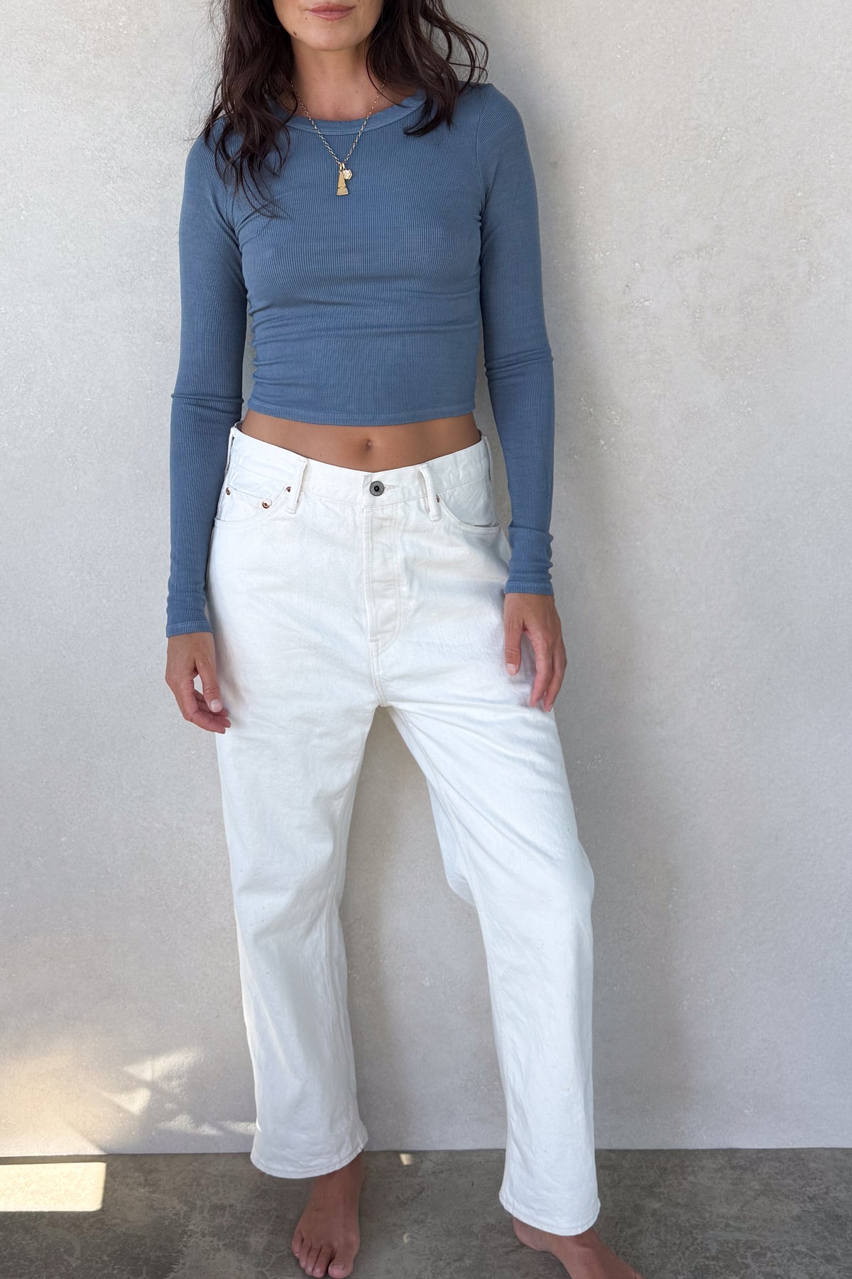 Wide Tapered Cut Jean