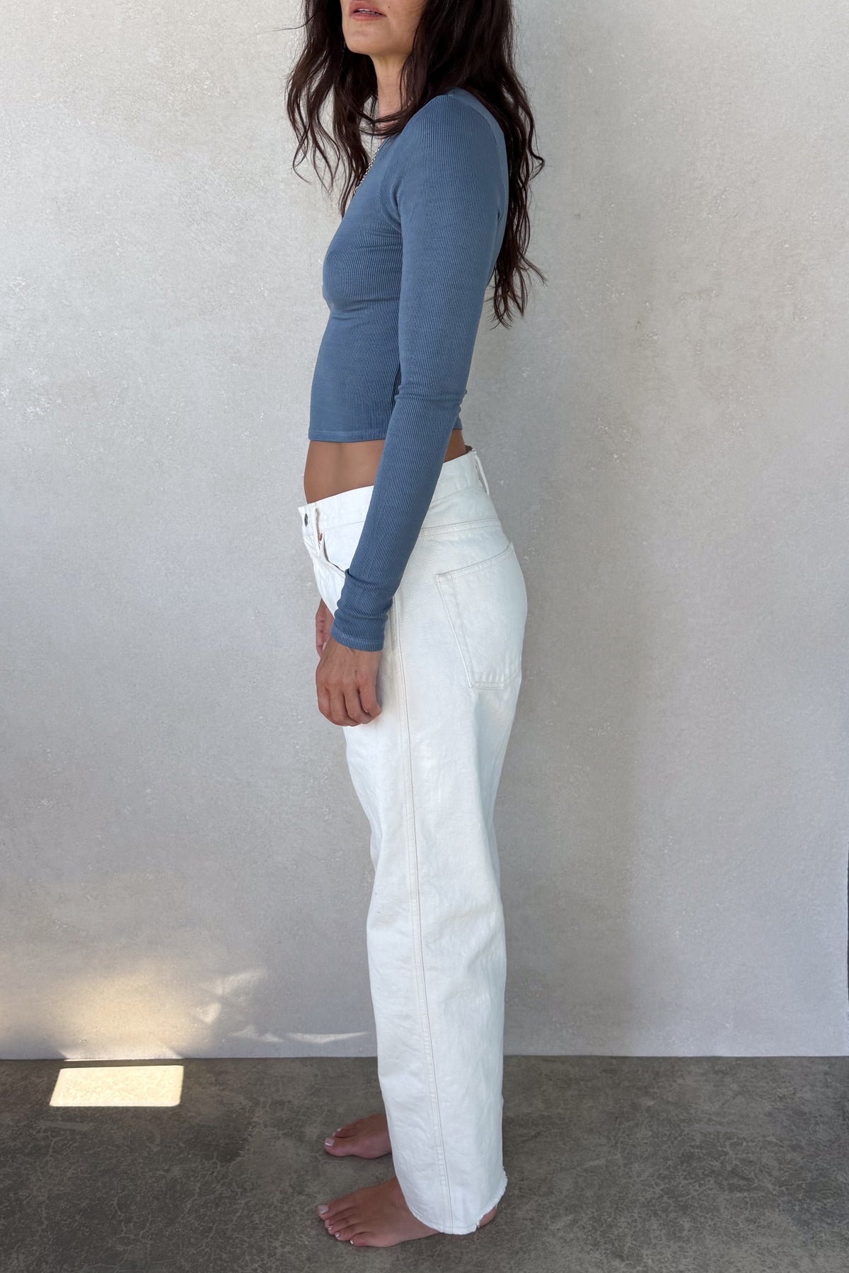 Wide Tapered Cut Jean