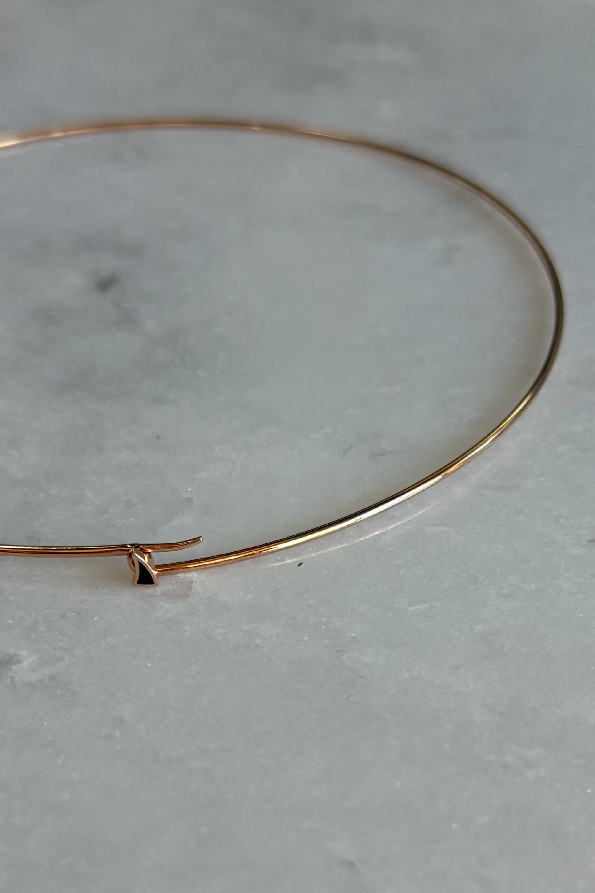 Wave Gold Wire Necklace