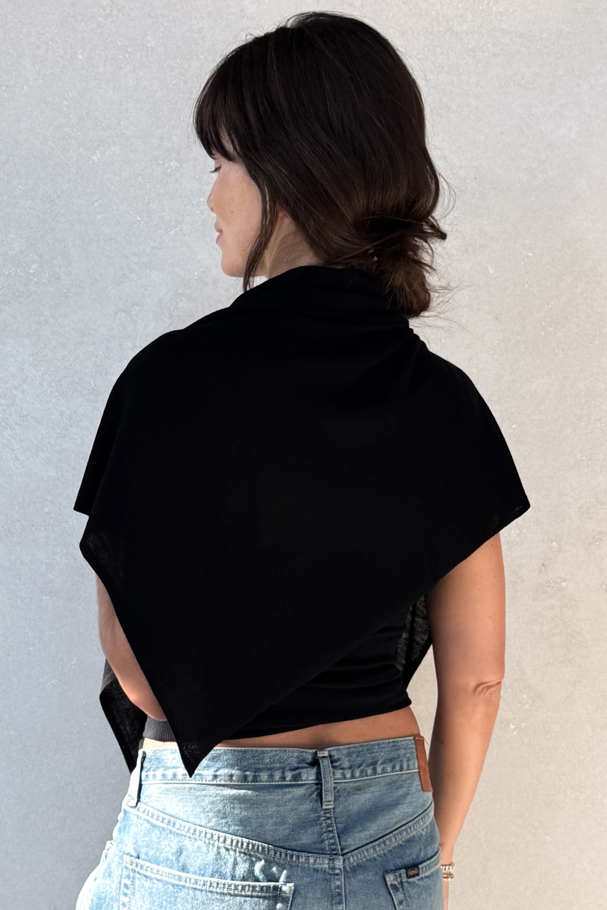 Black Cashmere Poncho