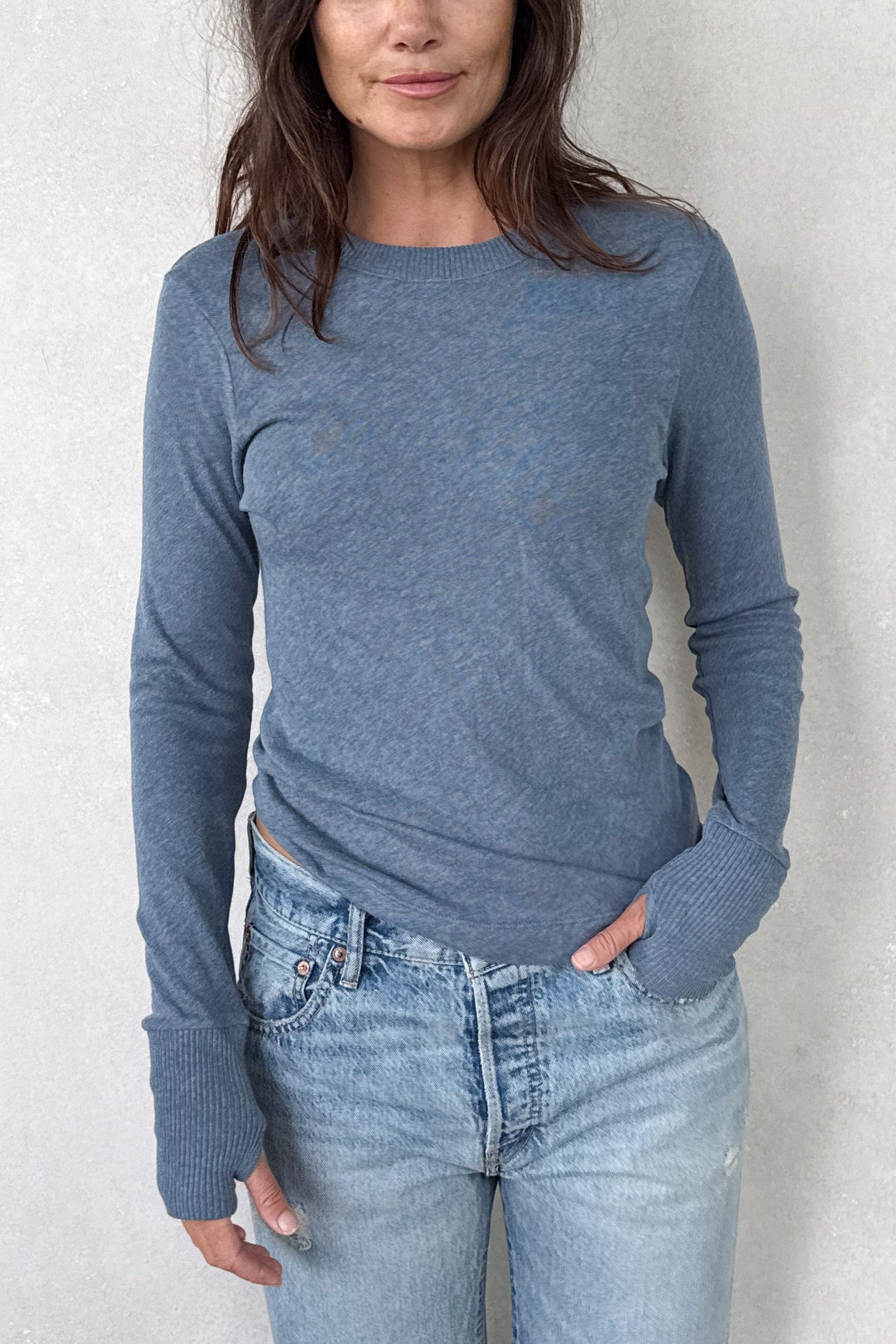 Cashmere Cuffed Crewneck