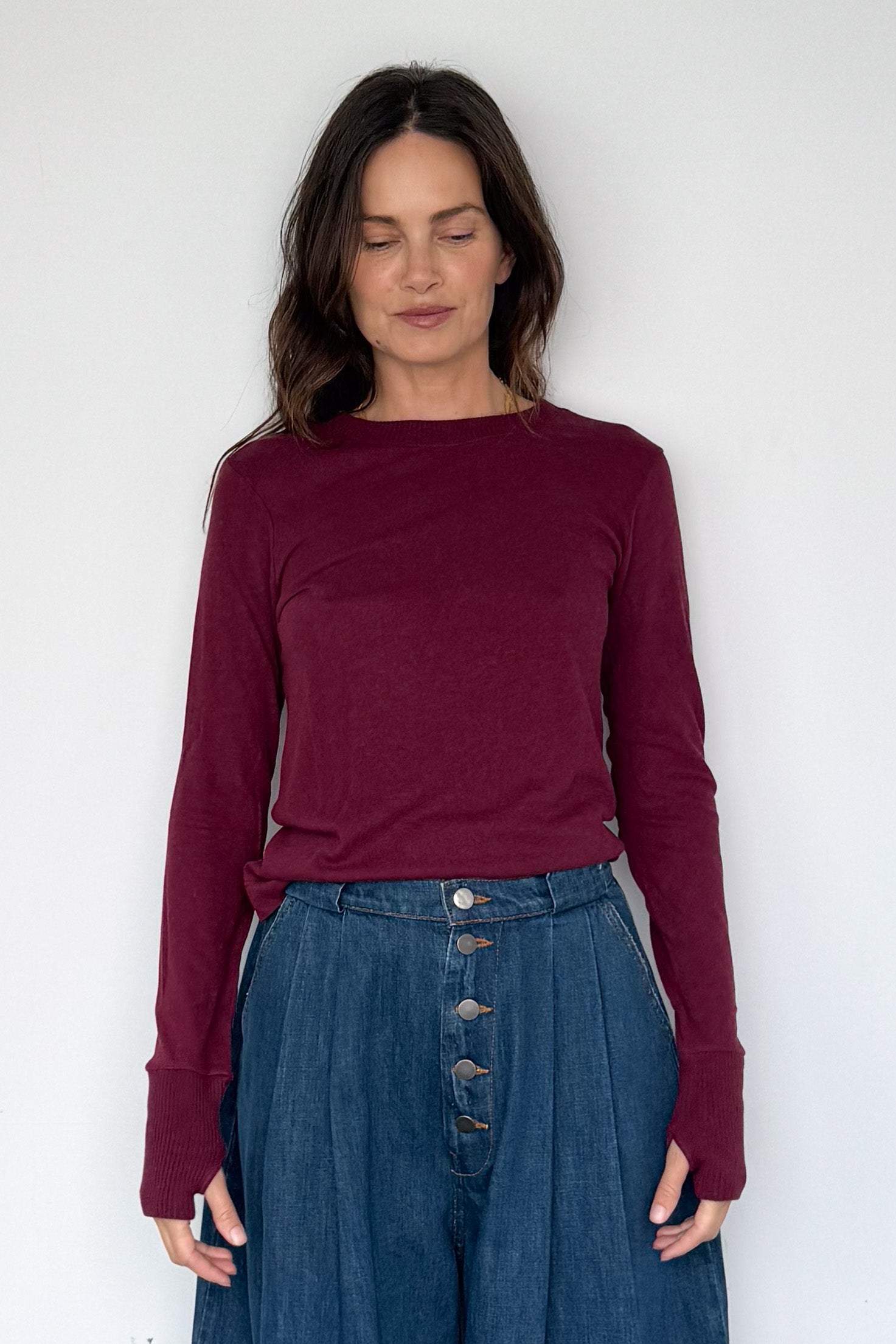 Cashmere Cuffed Crewneck