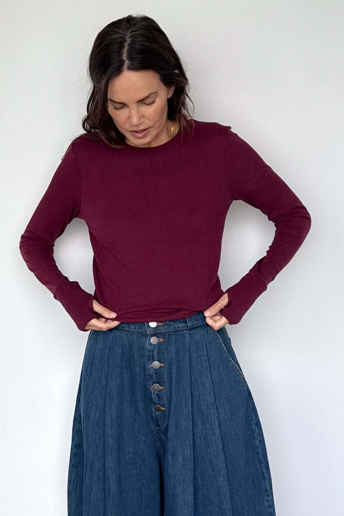 Cashmere Cuffed Crewneck