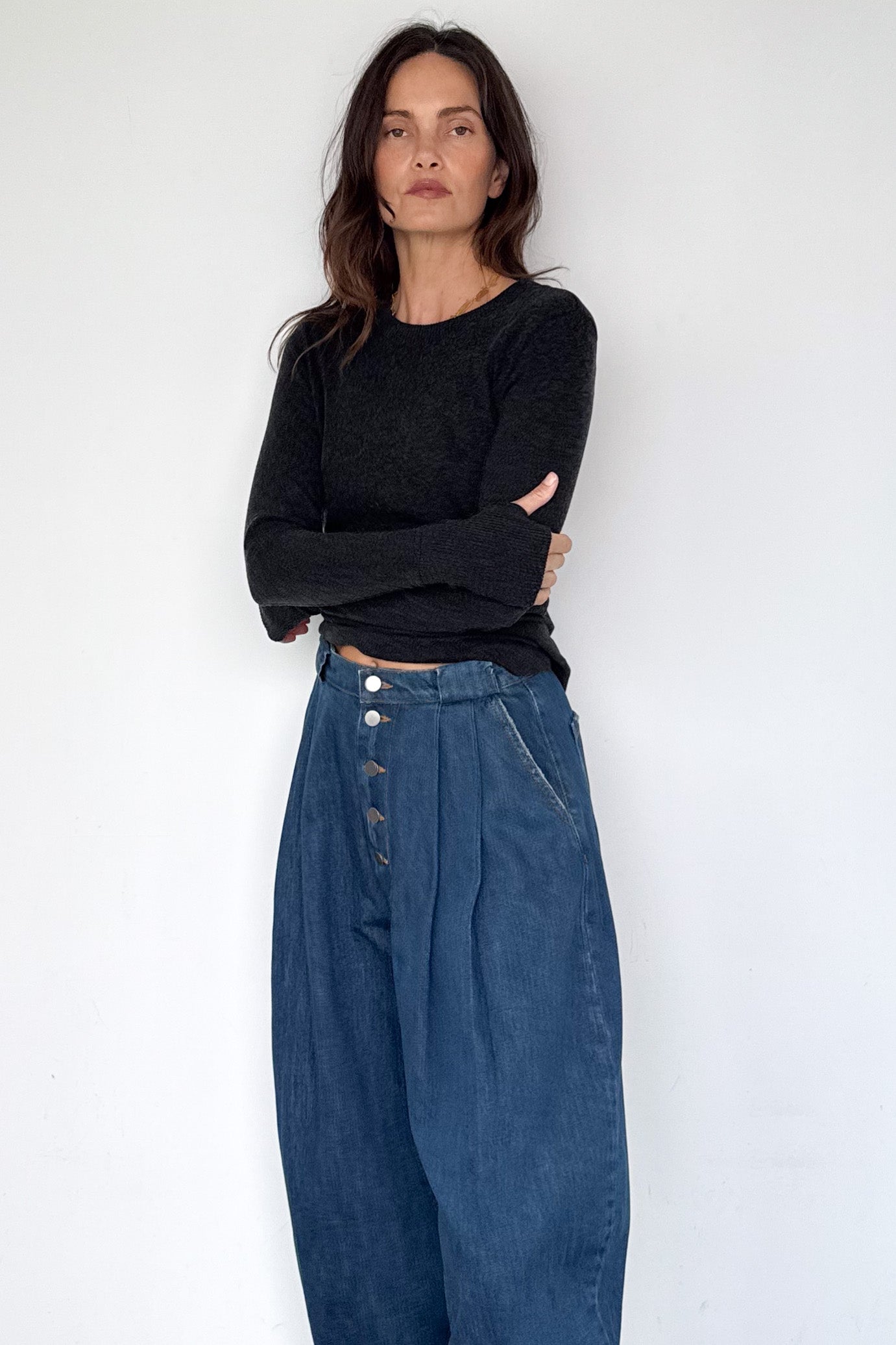 Cashmere Cuffed Crewneck