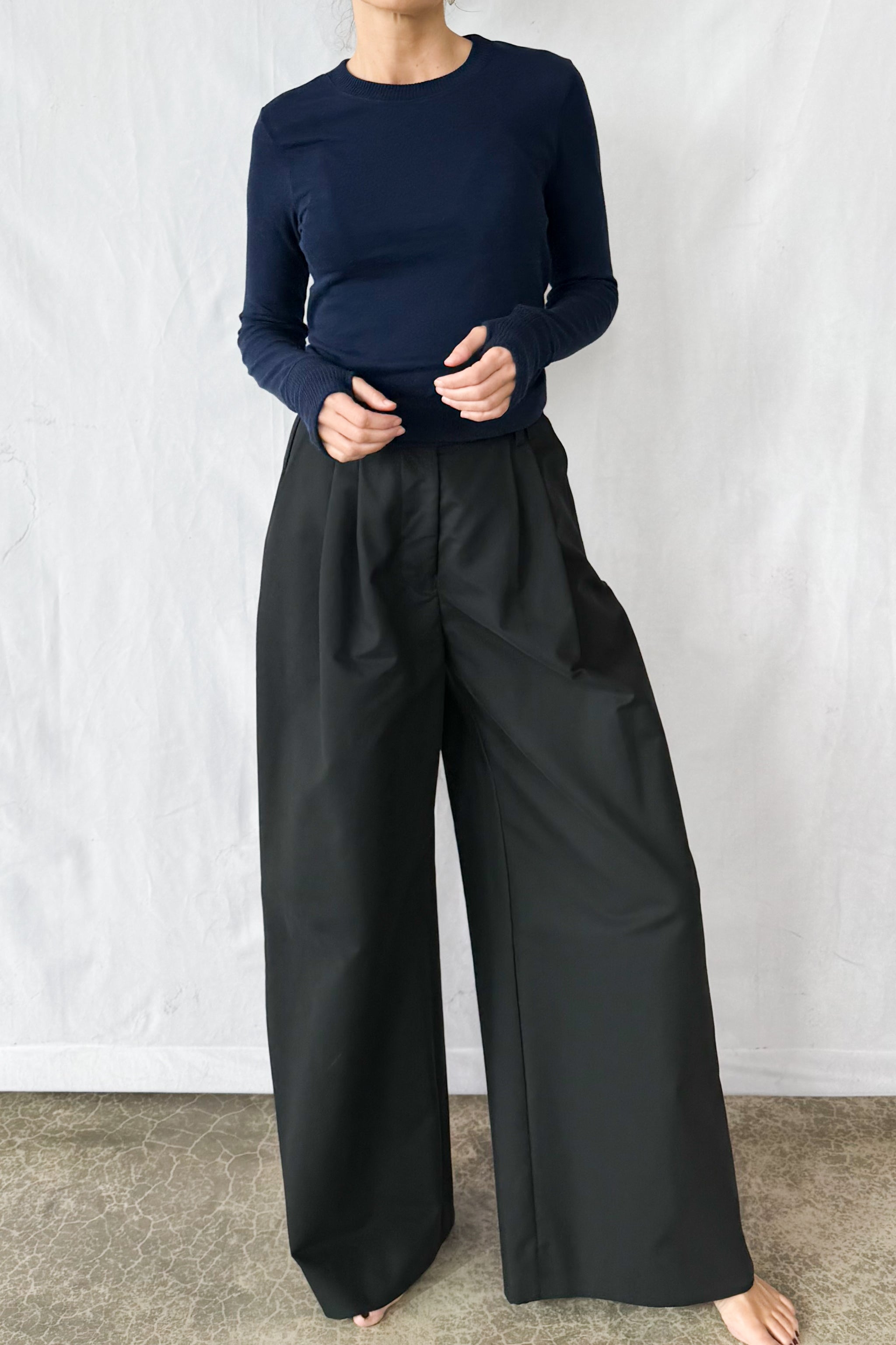 Cashmere Cuffed Crewneck