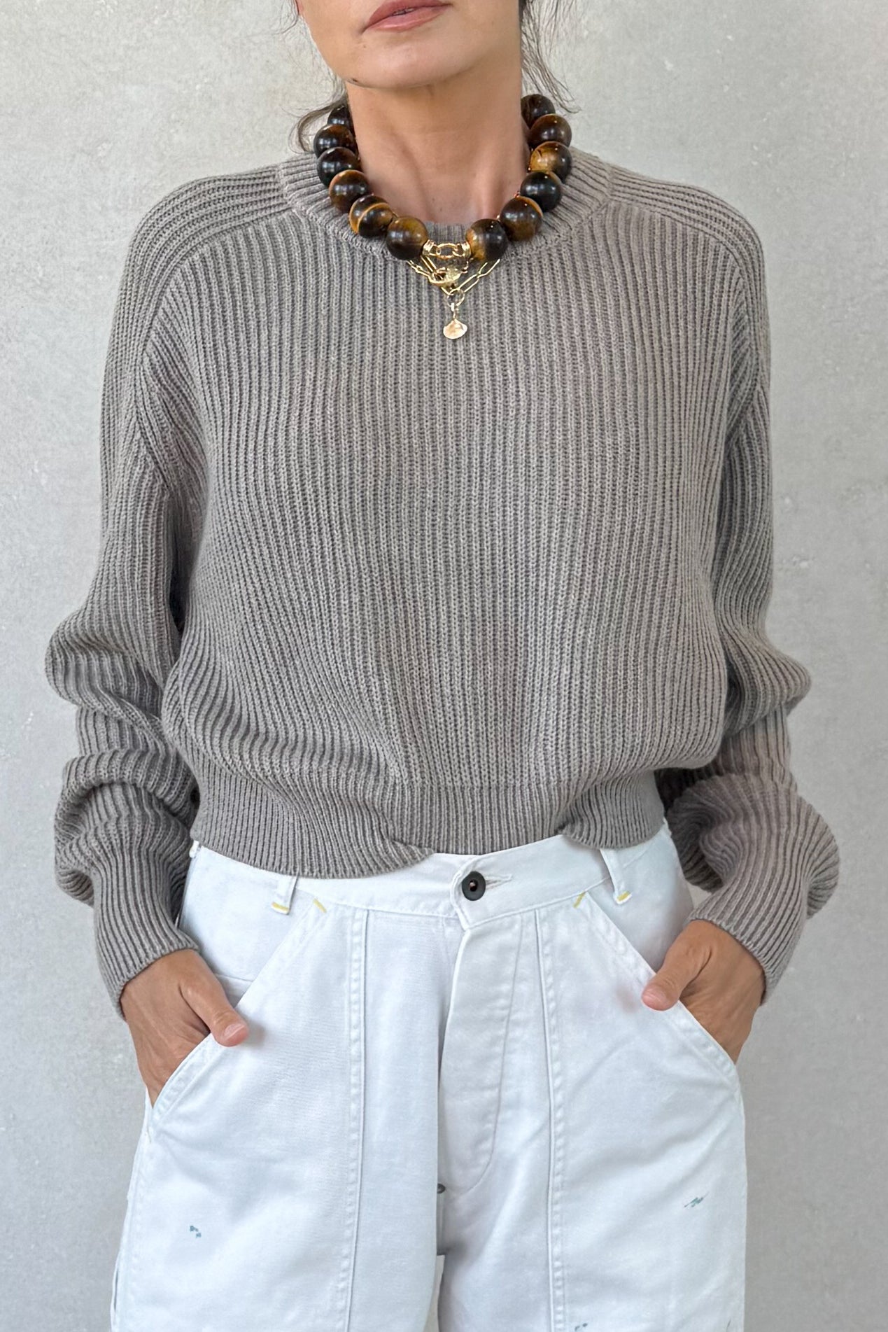 Cotton Cashmere Raglan Sweater