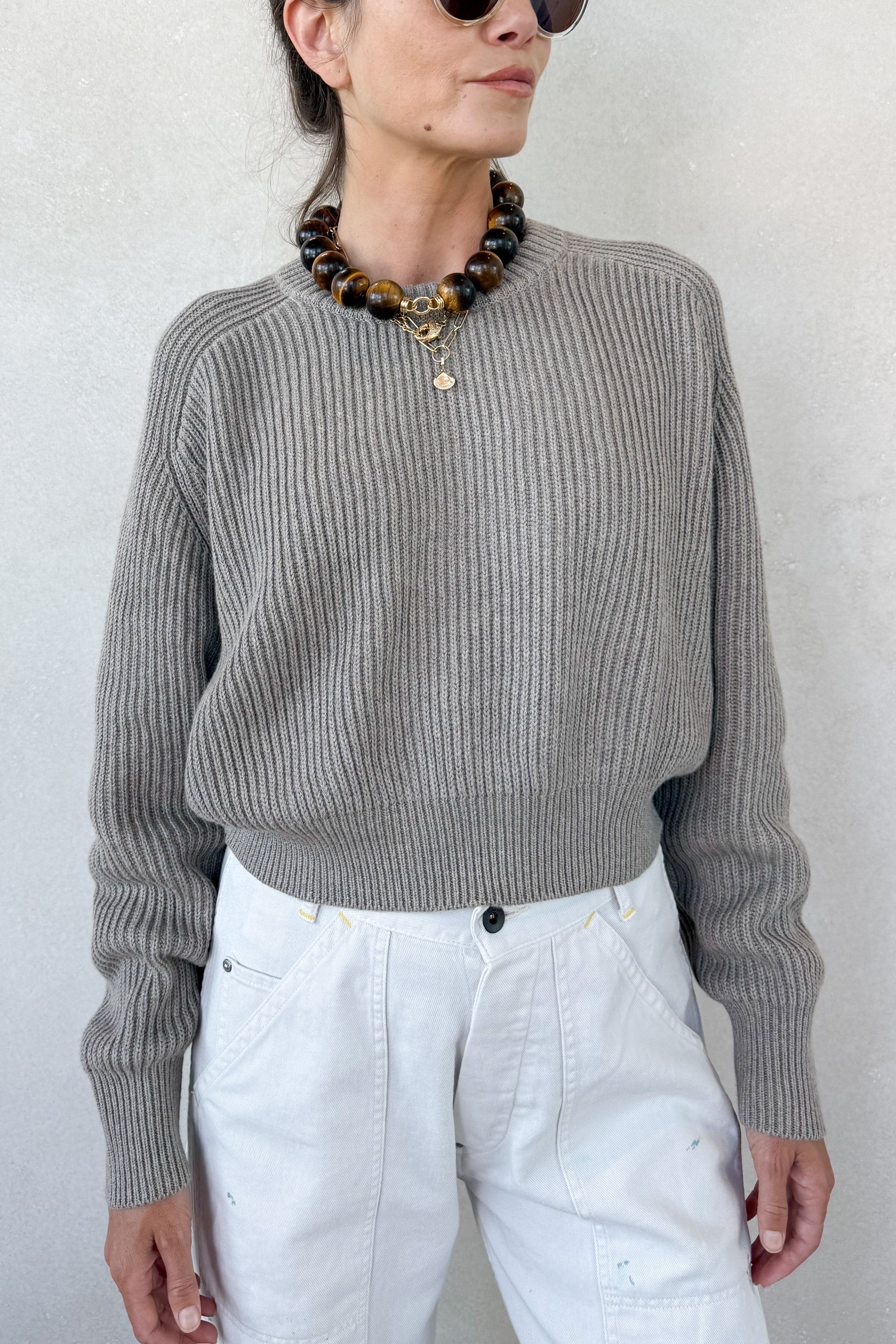 Cotton Cashmere Raglan Sweater