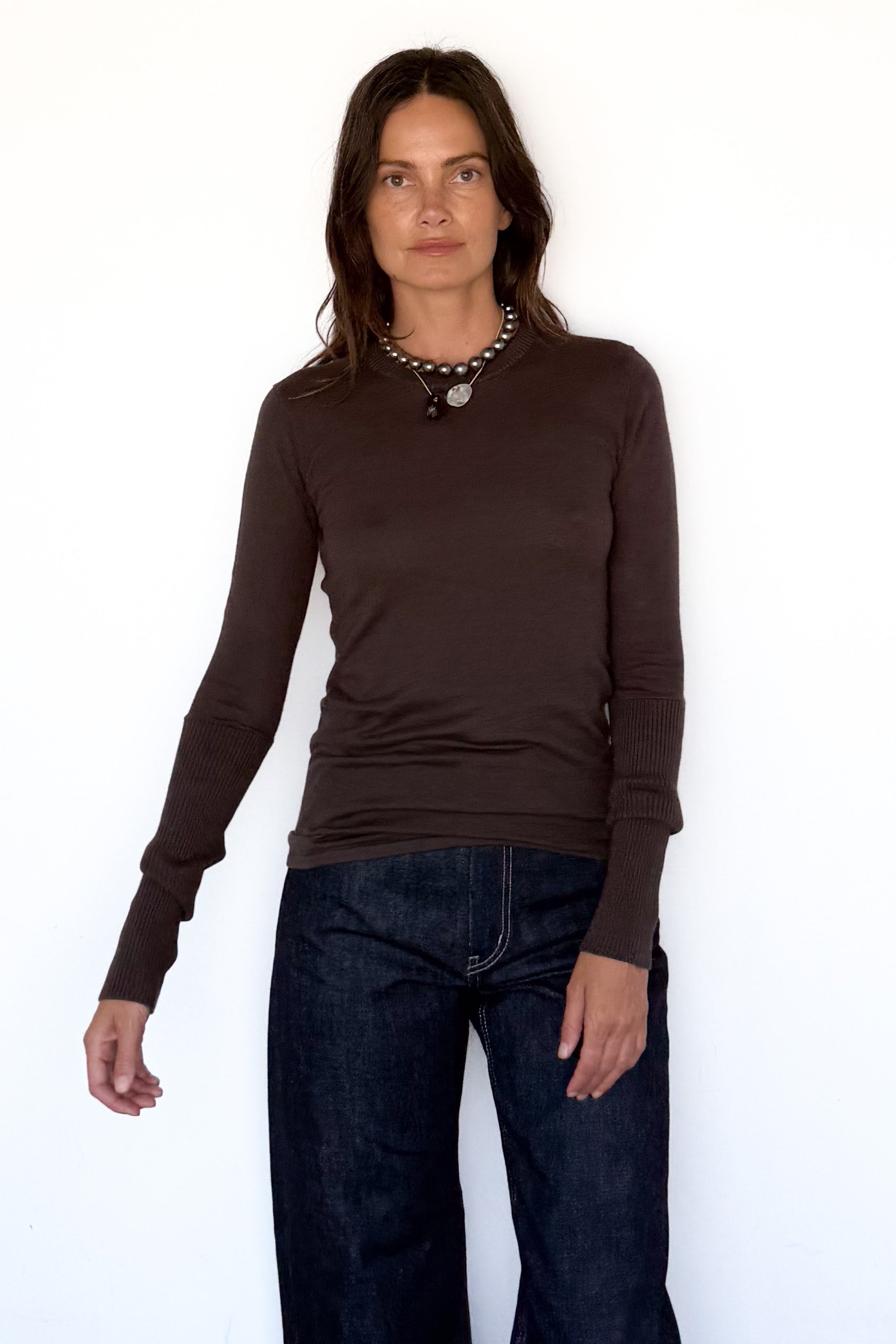 Fine Cashmere Knit Crewneck Sweater