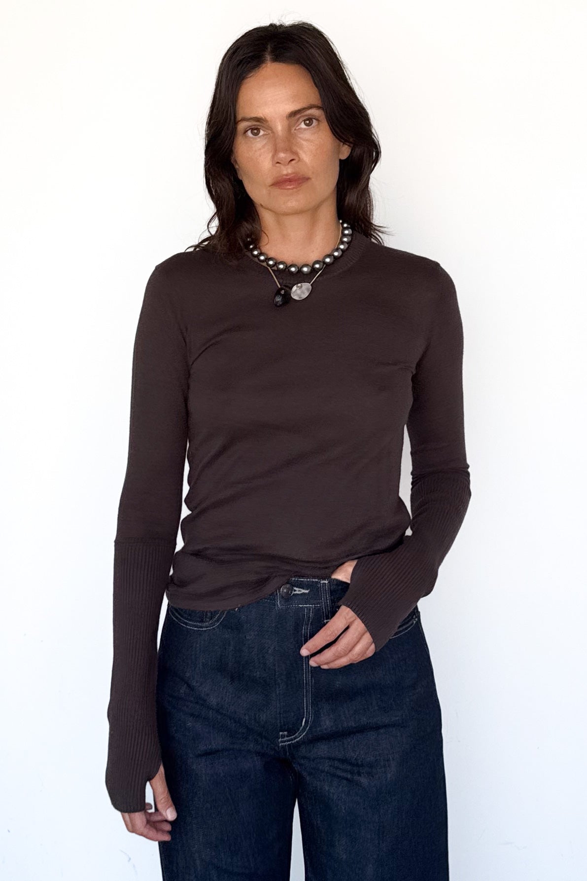Fine Cashmere Knit Crewneck Sweater
