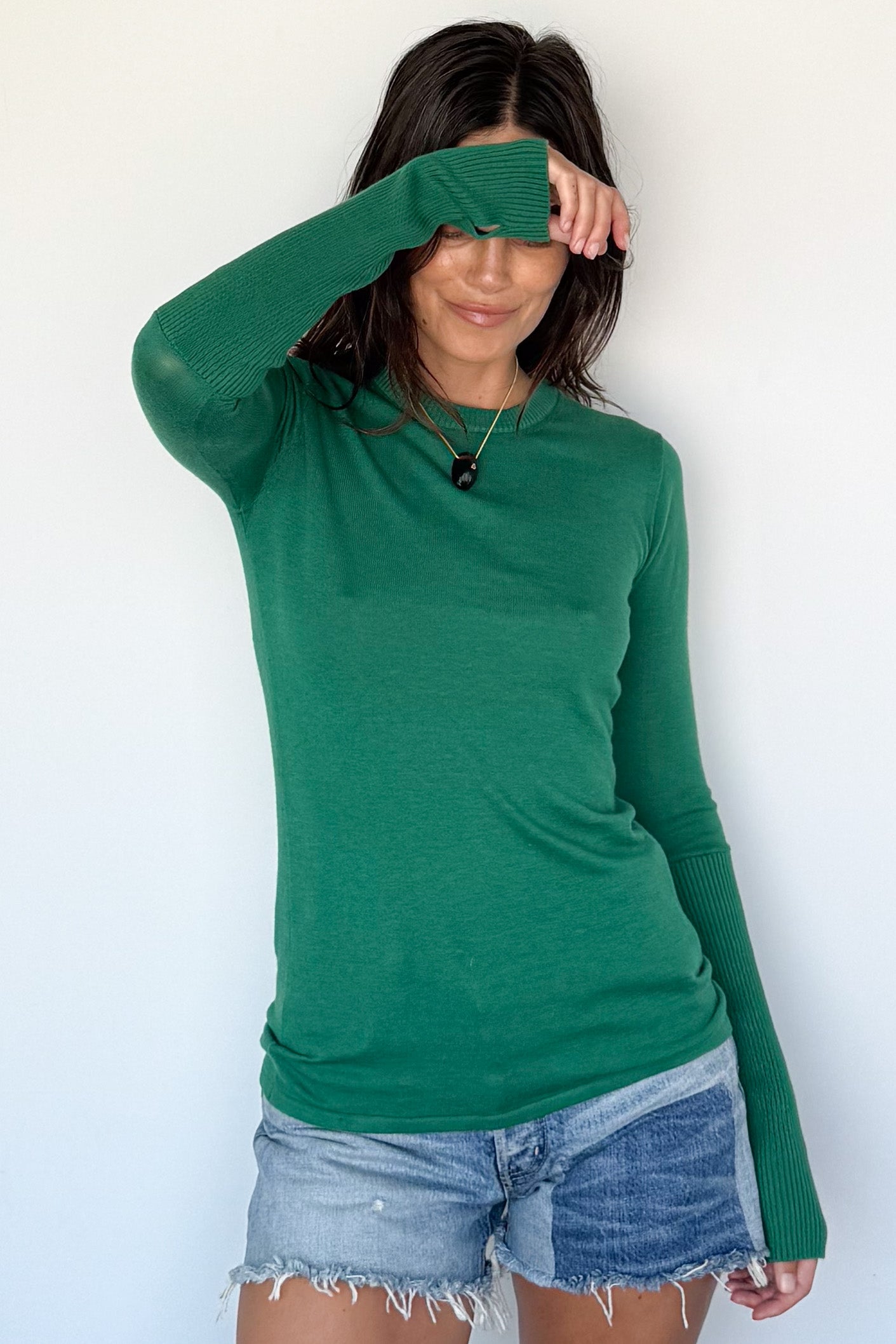Fine Cashmere Knit Crewneck Sweater