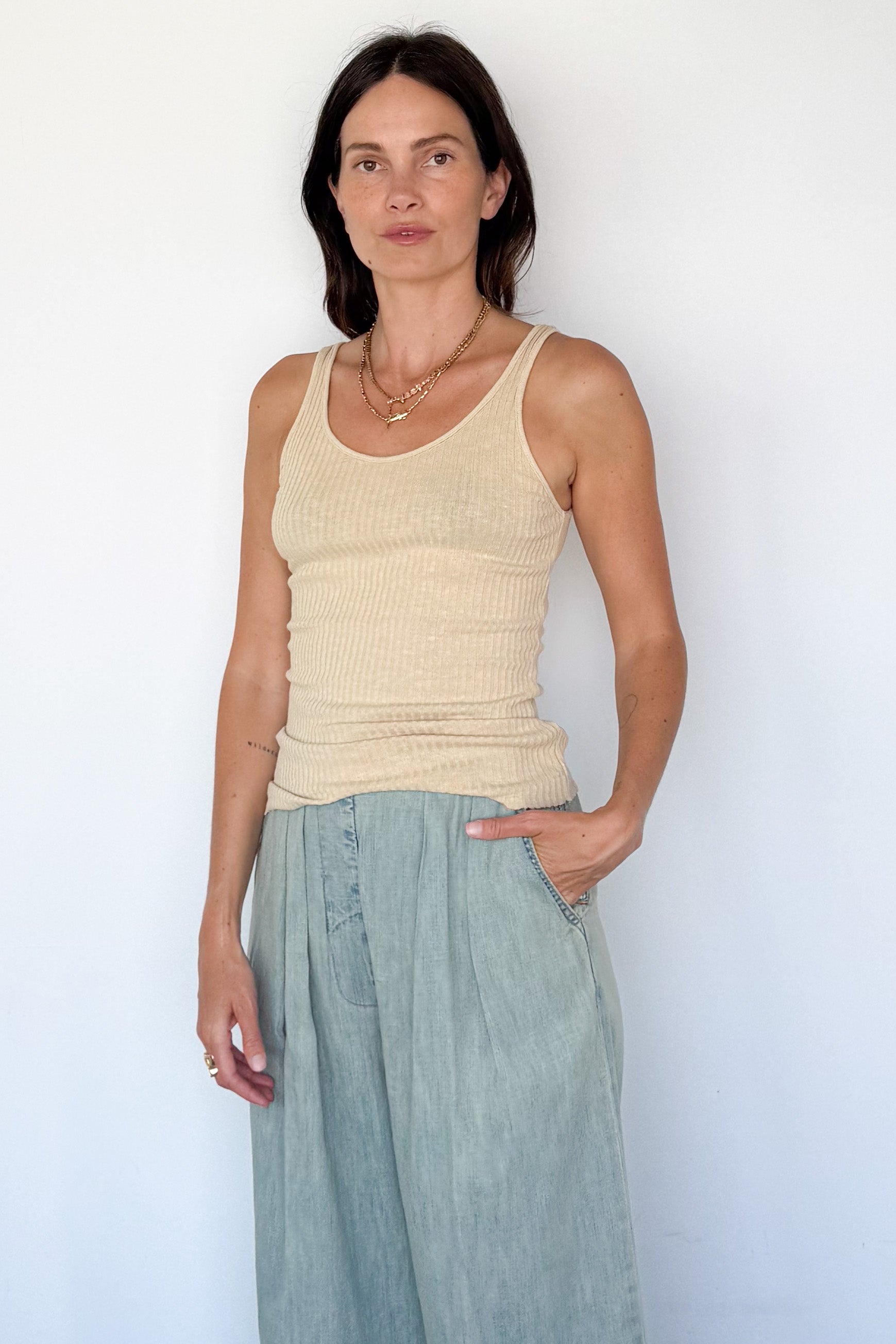Military Rib Slim Tank