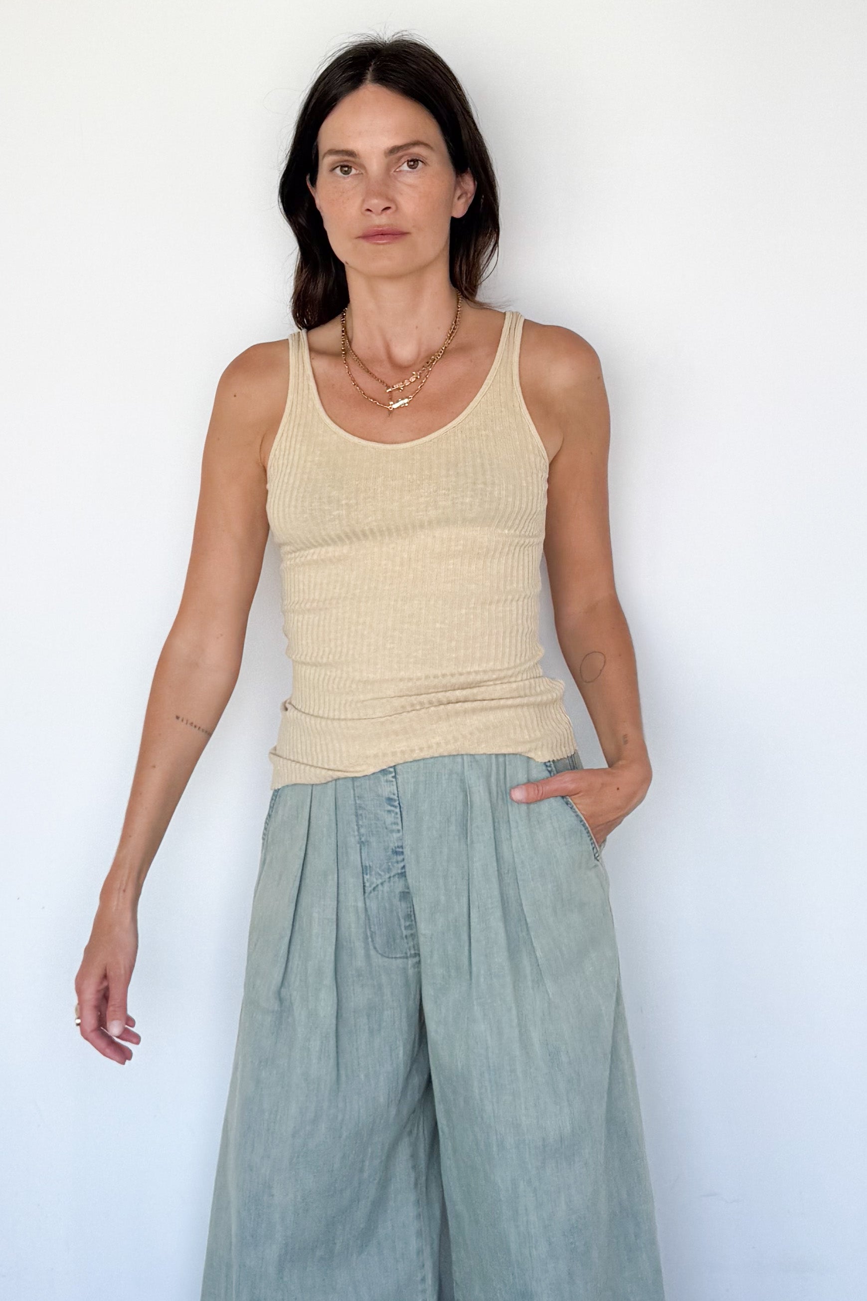 Military Rib Slim Tank