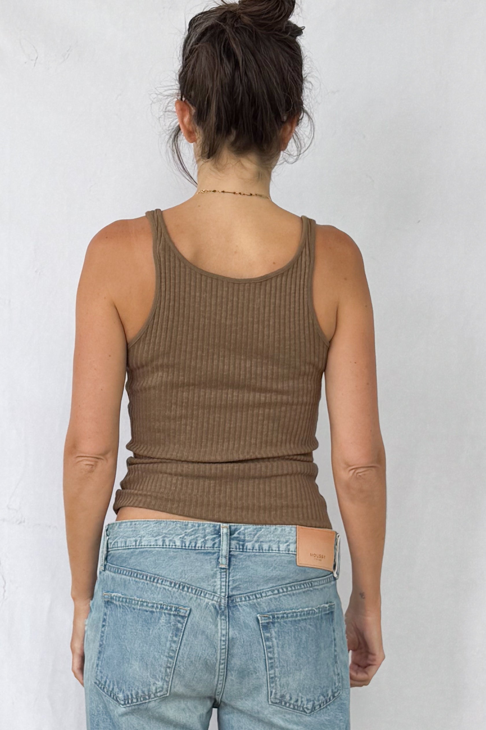 Military Rib Slim Tank Top