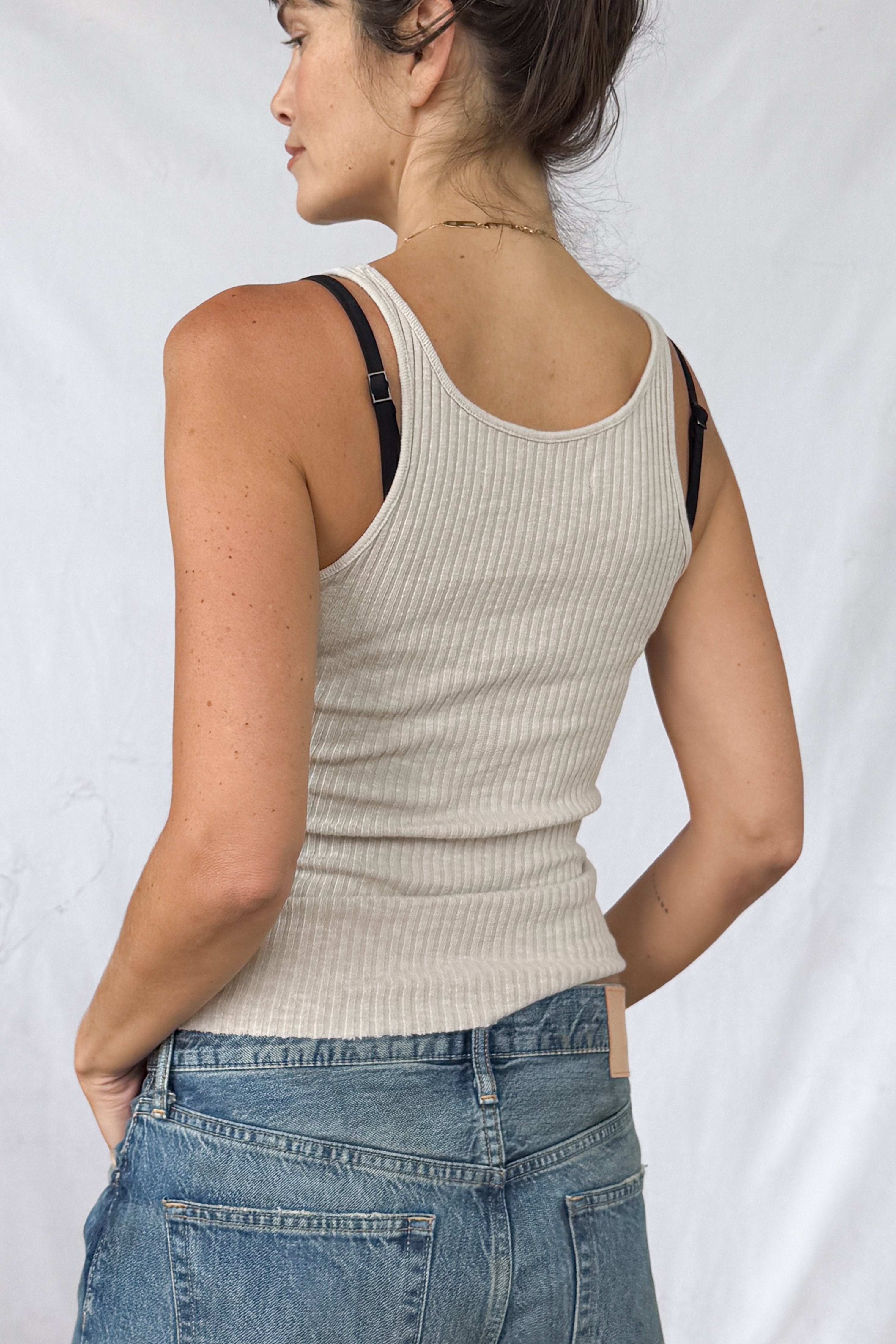 Military Rib Slim Tank Top