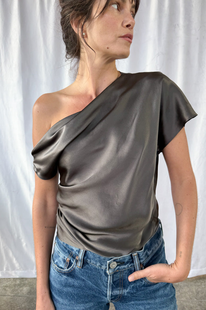 Satin Drape Top