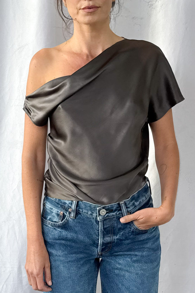Satin Drape Top