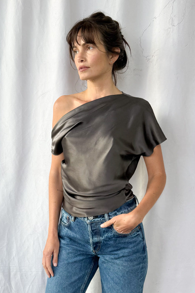 Satin Drape Top