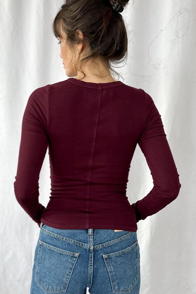 Silk Rib Essential Crewneck