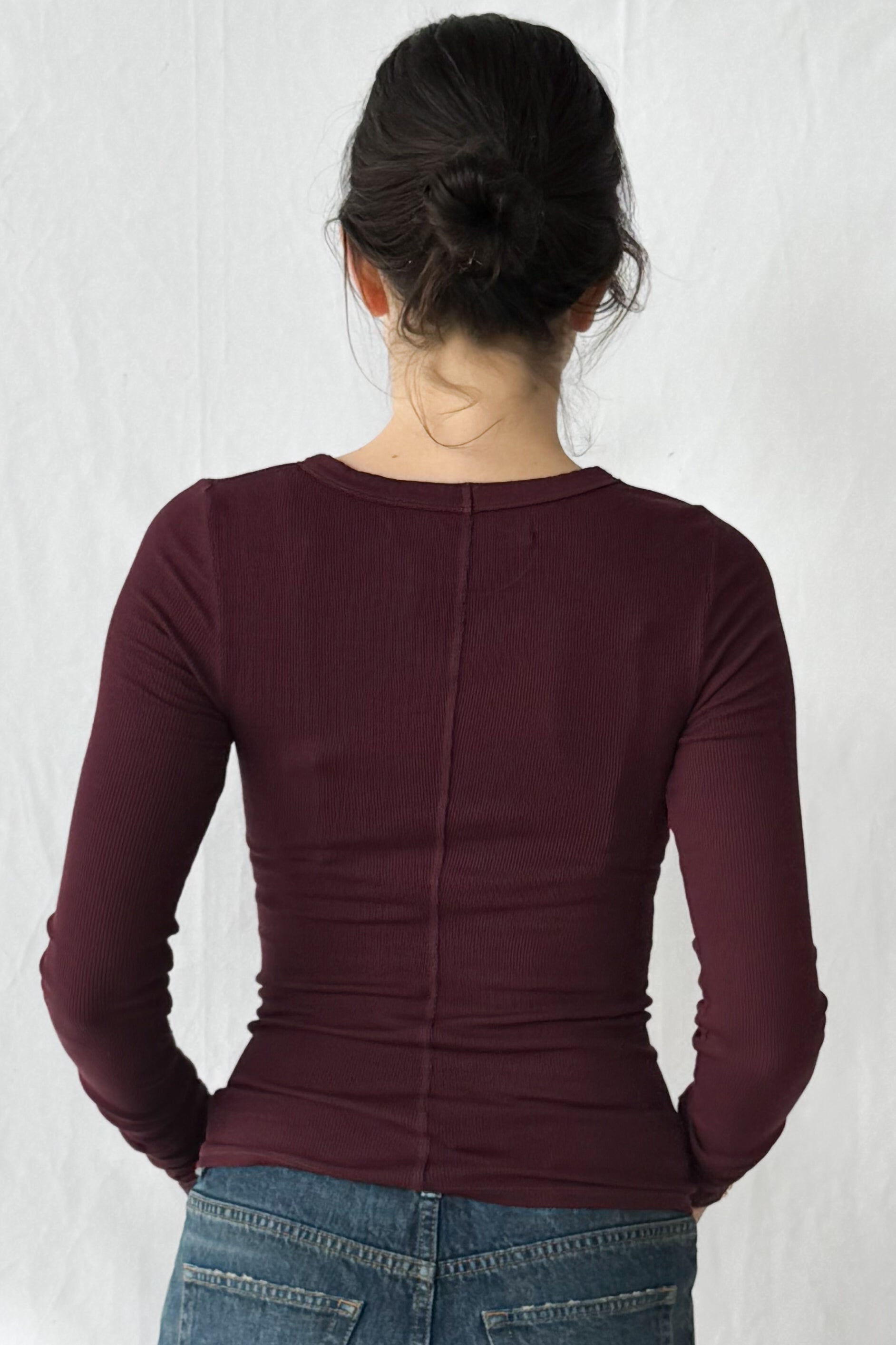 Silk Rib Essential Crewneck