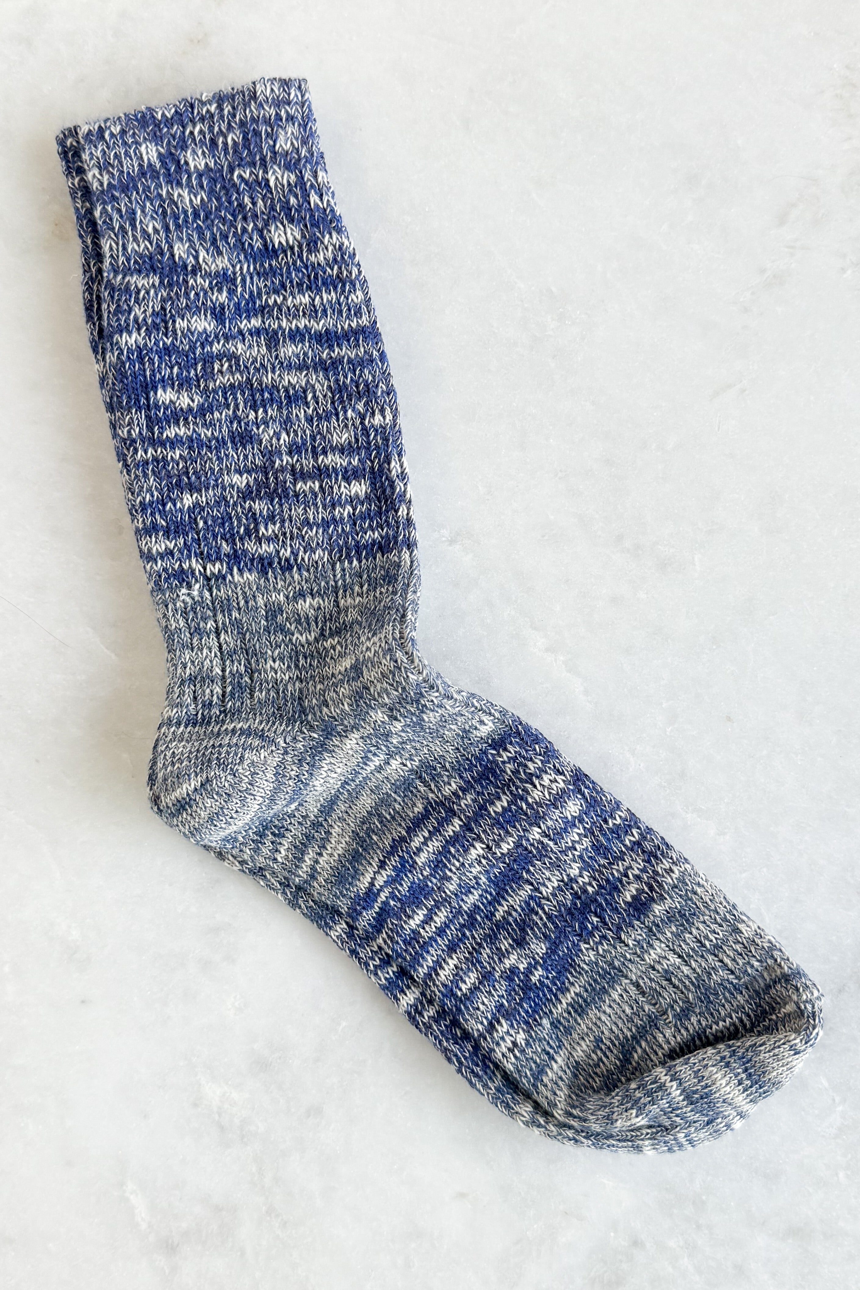 Dark & Light Blue Melange Socks