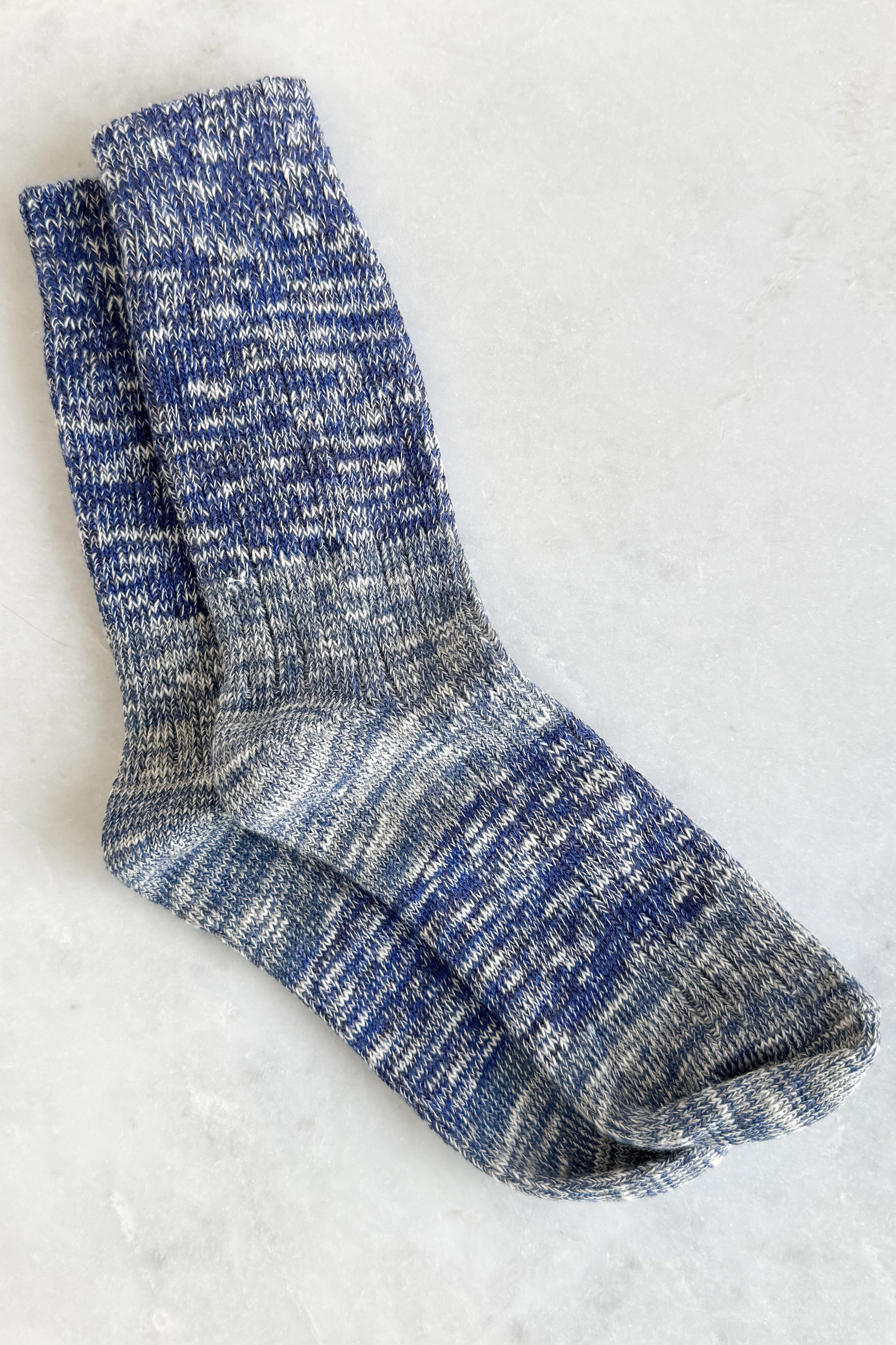 Dark & Light Blue Melange Socks